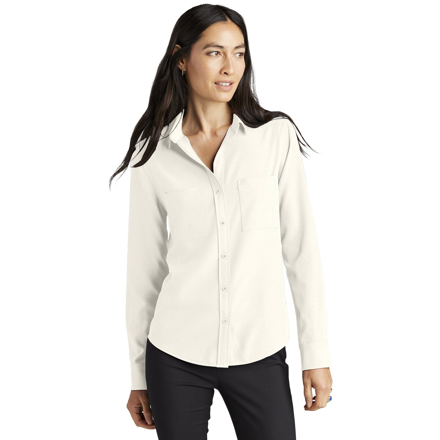 Deep Black Blouse - Mercer+Mettle - Luxurious Crepe