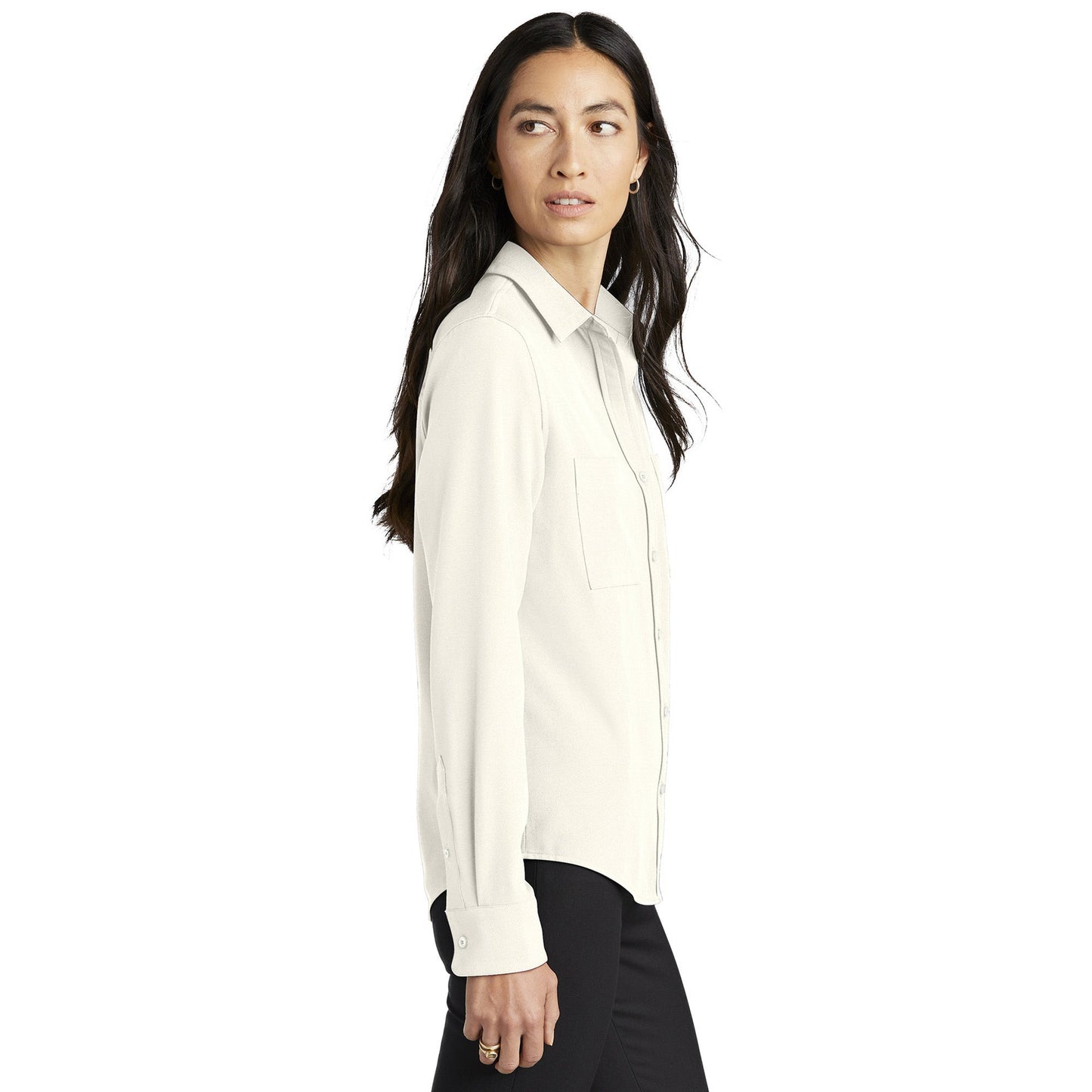 Deep Black Blouse - Mercer+Mettle - Luxurious Crepe
