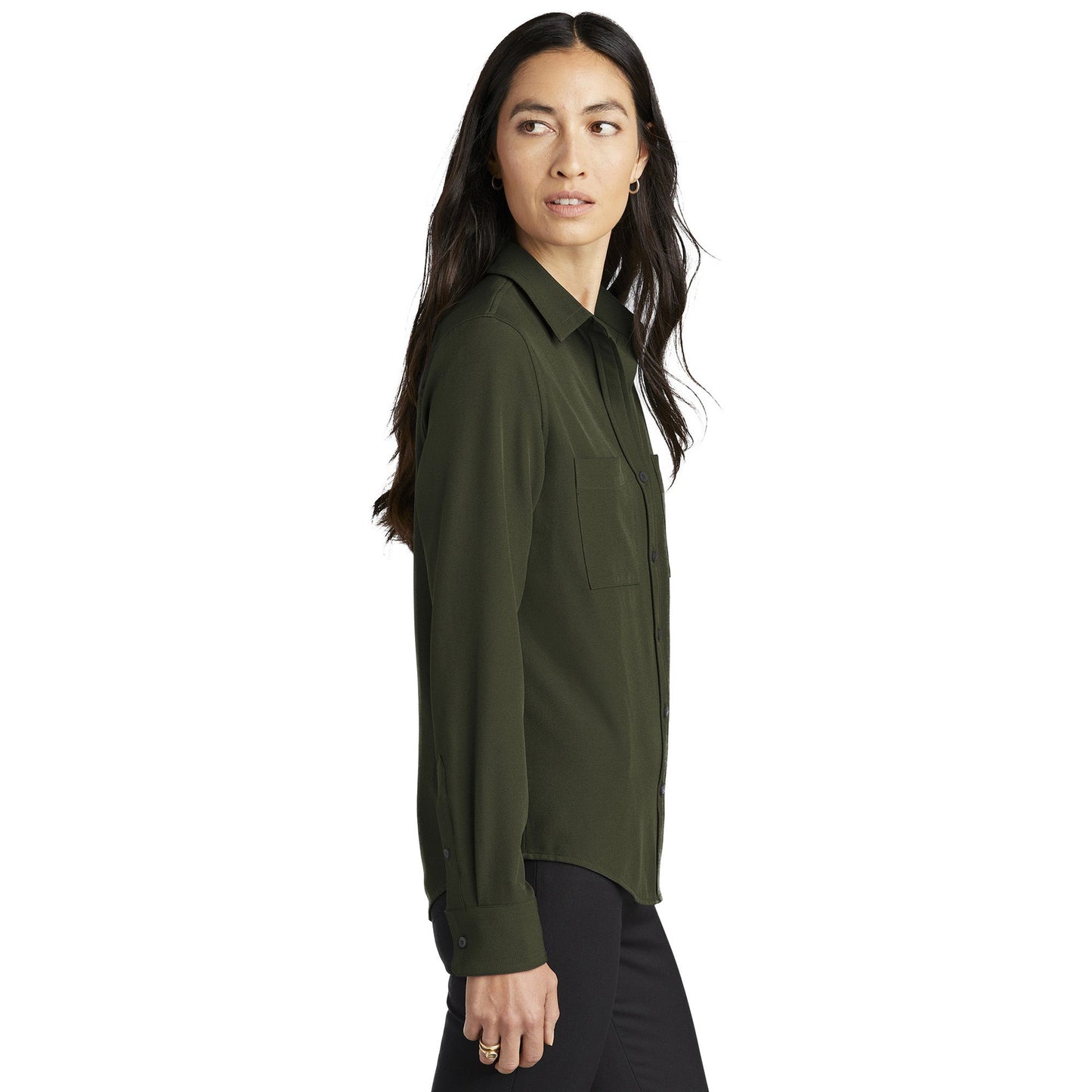 Deep Black Blouse - Mercer+Mettle - Luxurious Crepe