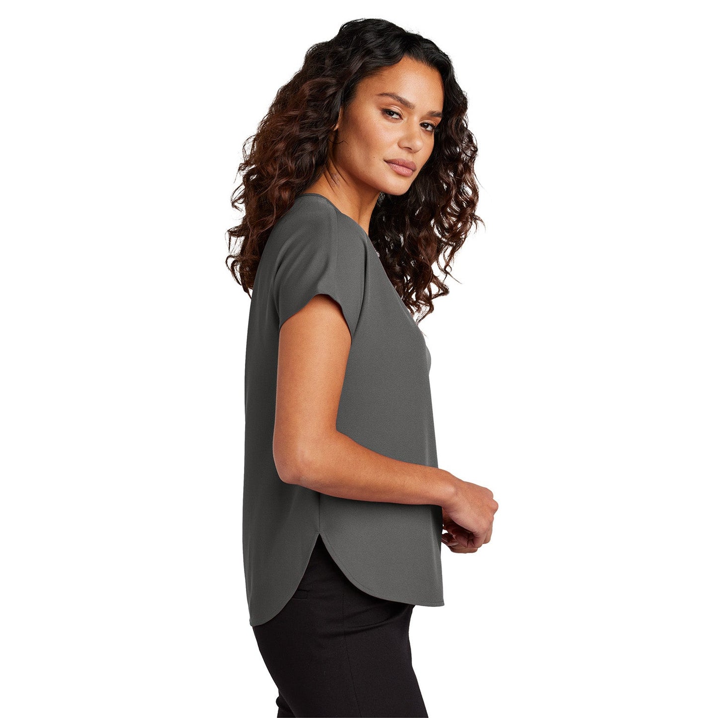 Deep Black Blouse - Mercer+Mettle - Elegant Stretch Crepe