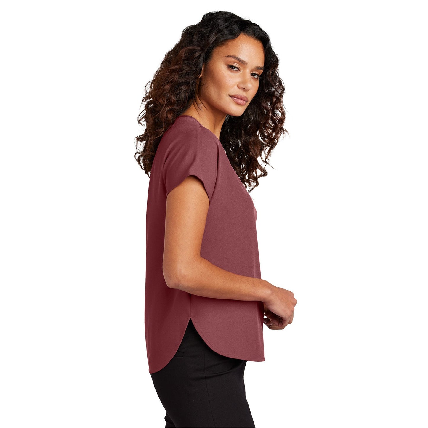 Deep Black Blouse - Mercer+Mettle - Elegant Stretch Crepe