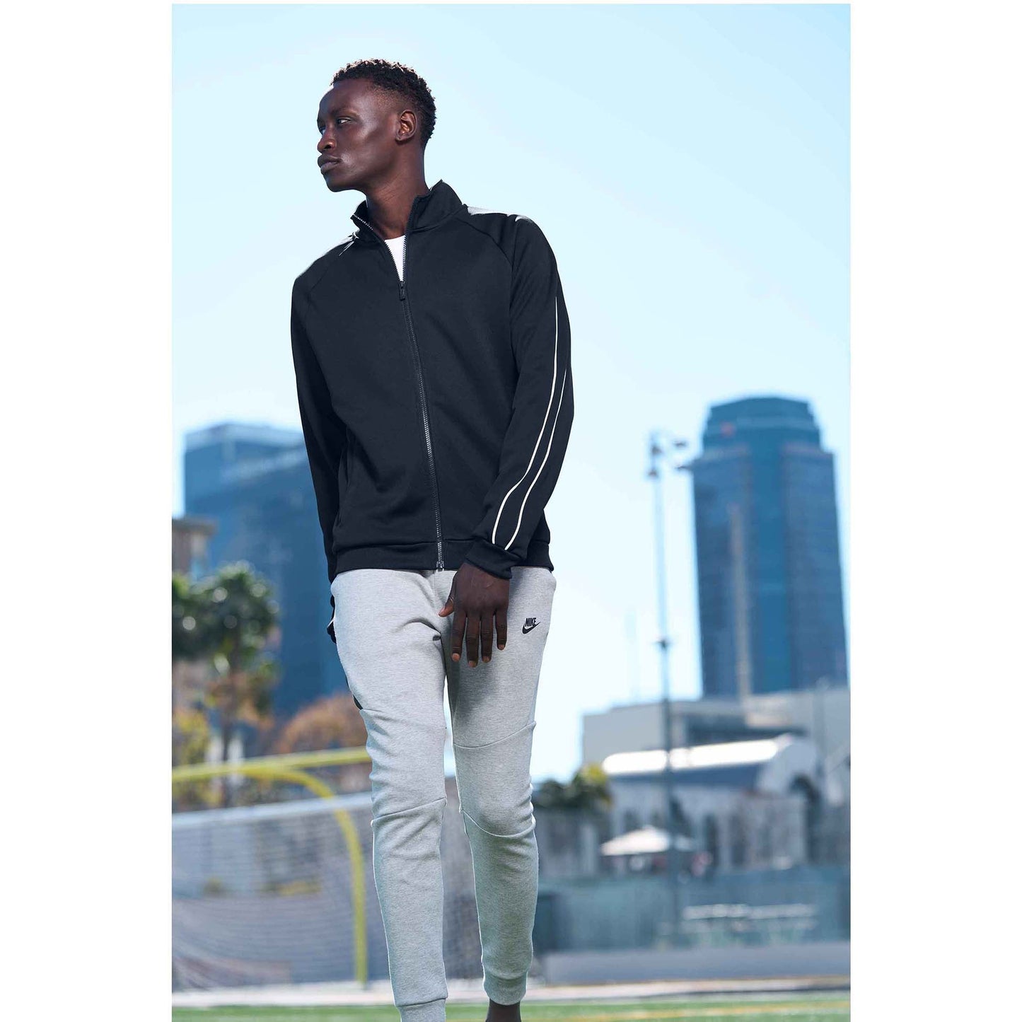 Black Track Jacket - Nike - Stylish Polyester Design