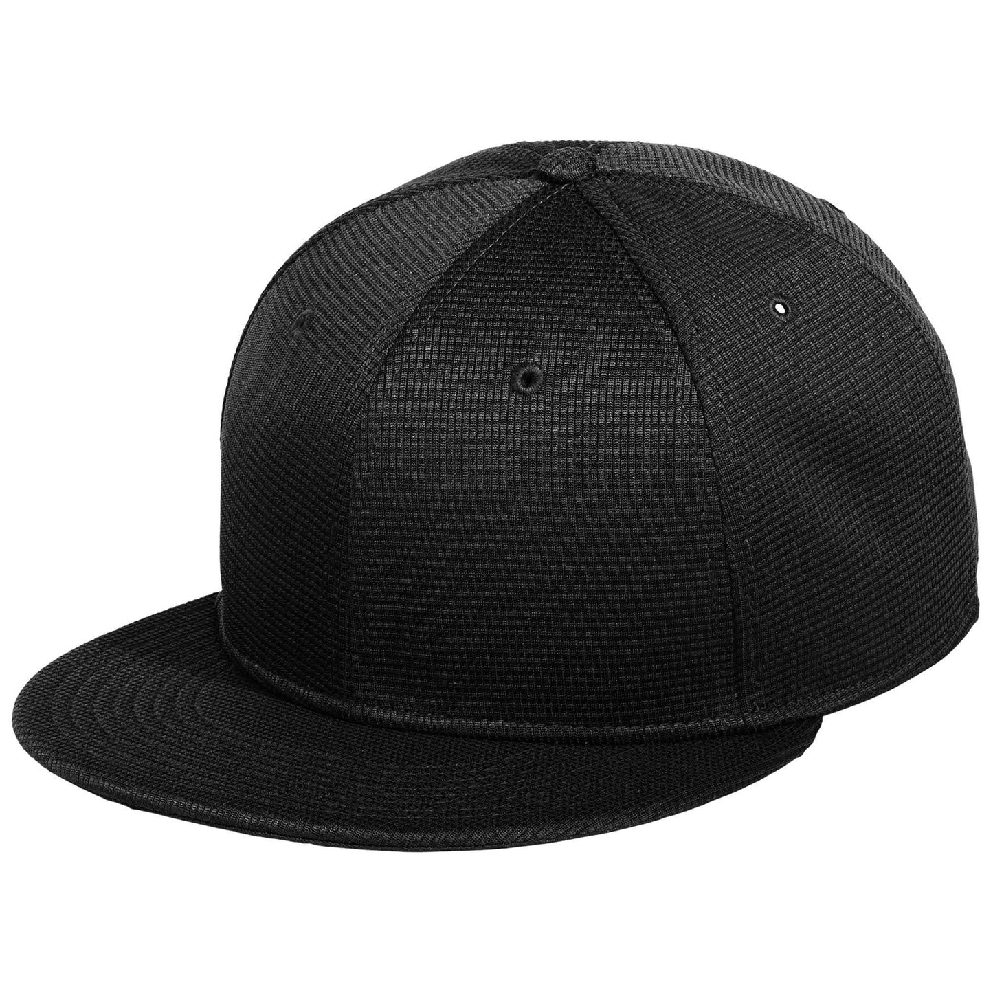 Black Flat Brim Hat - New Era - Structured Snapback