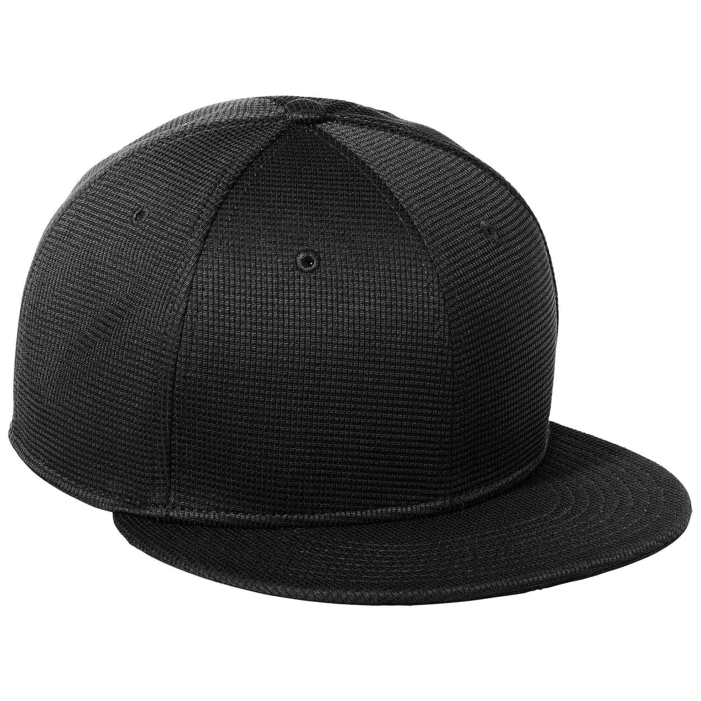 Black Flat Brim Hat - New Era - Structured Snapback