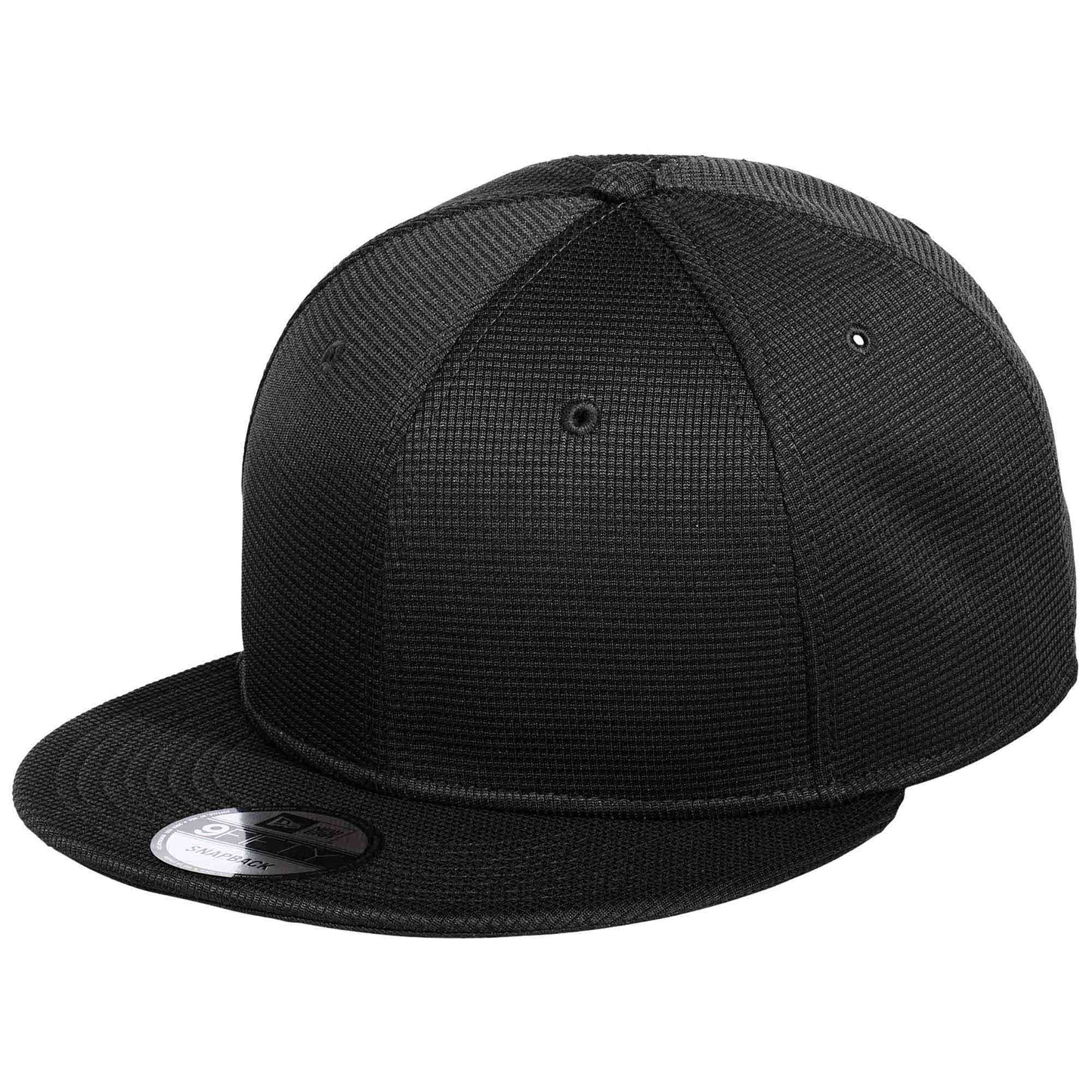 Black Flat Brim Hat - New Era - Structured Snapback