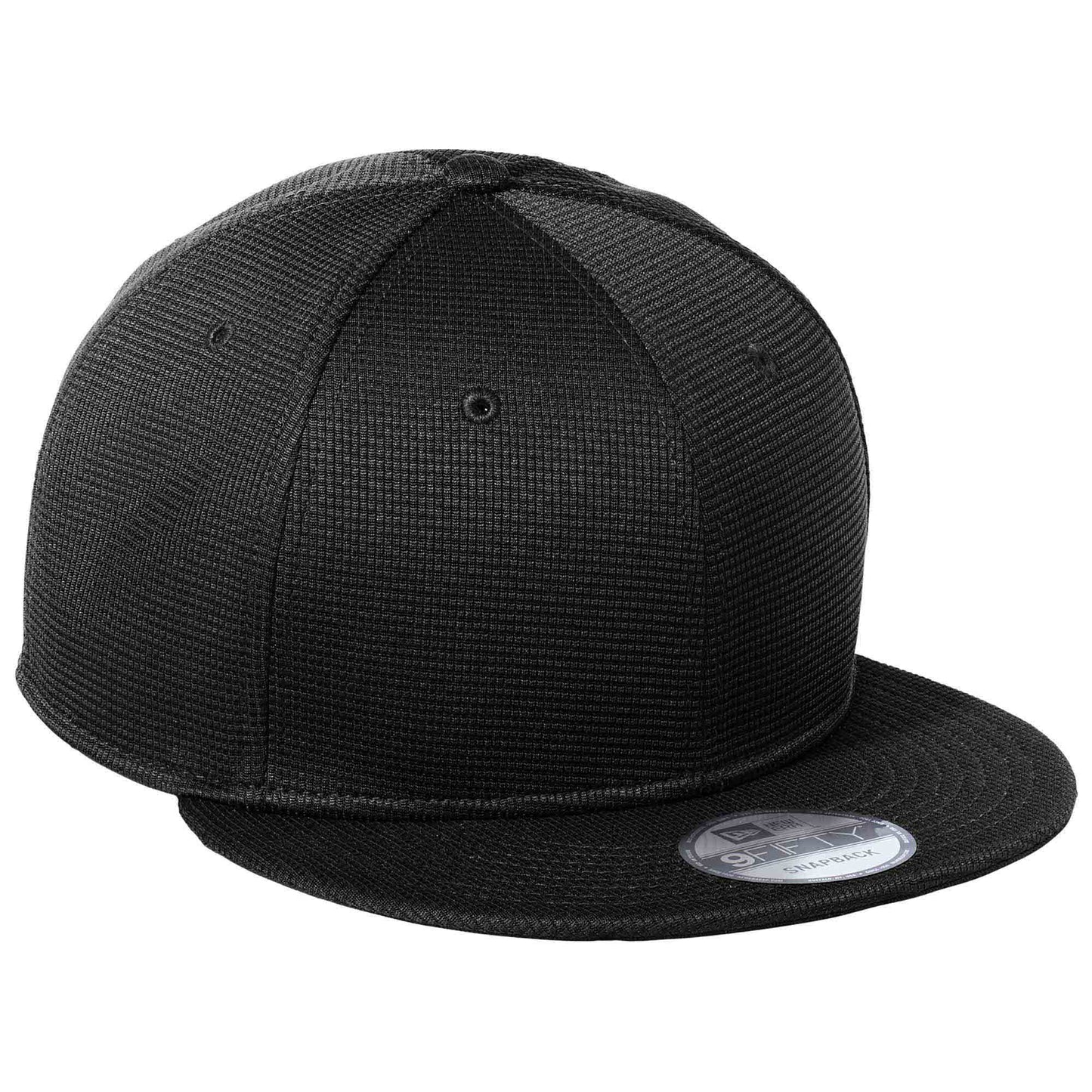 Black Flat Brim Hat - New Era - Structured Snapback