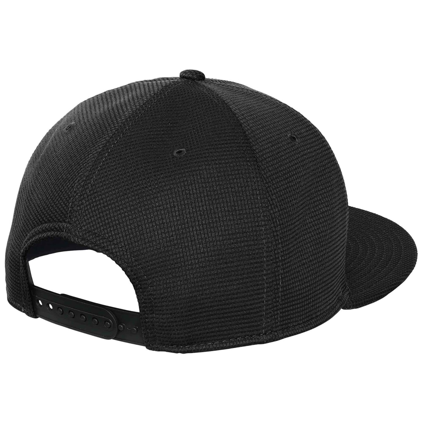 Black Flat Brim Hat - New Era - Structured Snapback