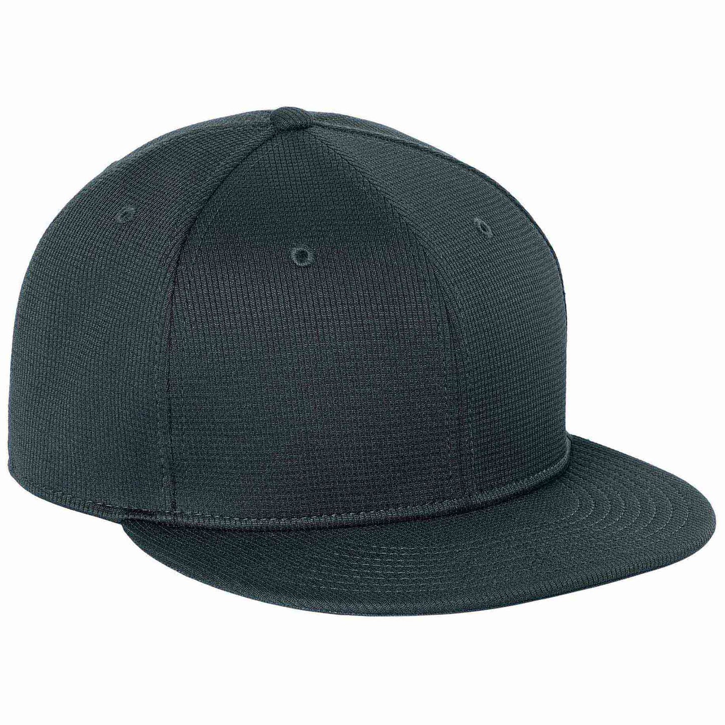 Black Flat Brim Hat - New Era - Structured Snapback