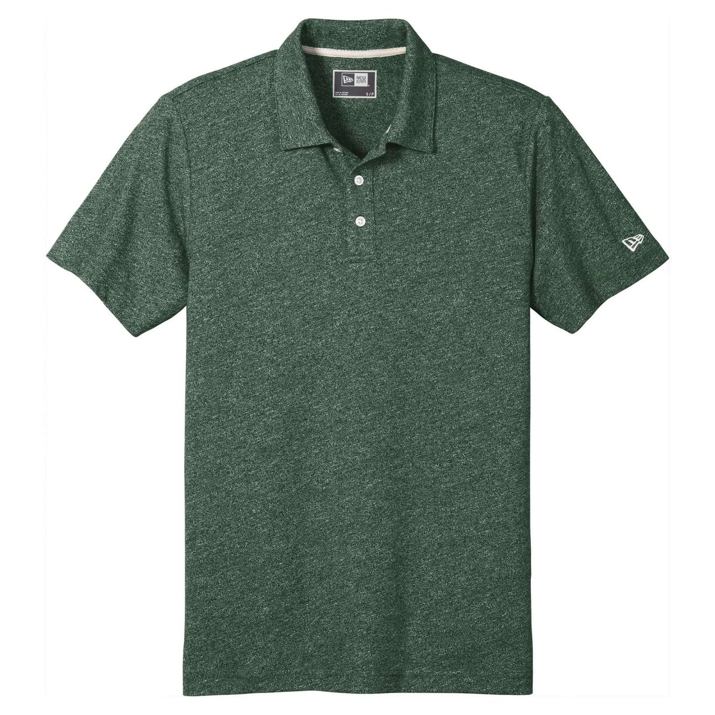 Black Twist Polo Shirt - New Era - Soft Slub Fabric