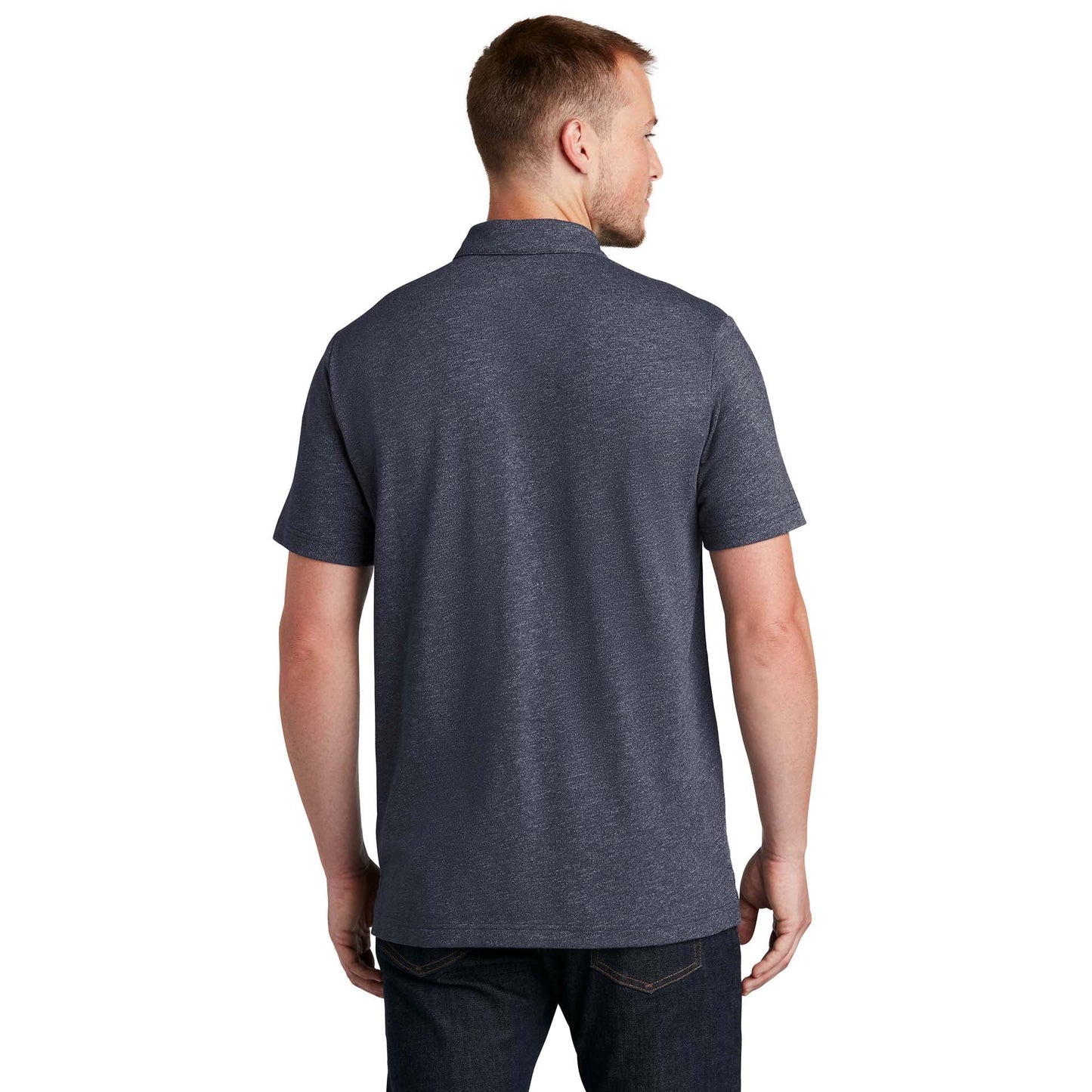Black Twist Polo Shirt - New Era - Soft Slub Fabric