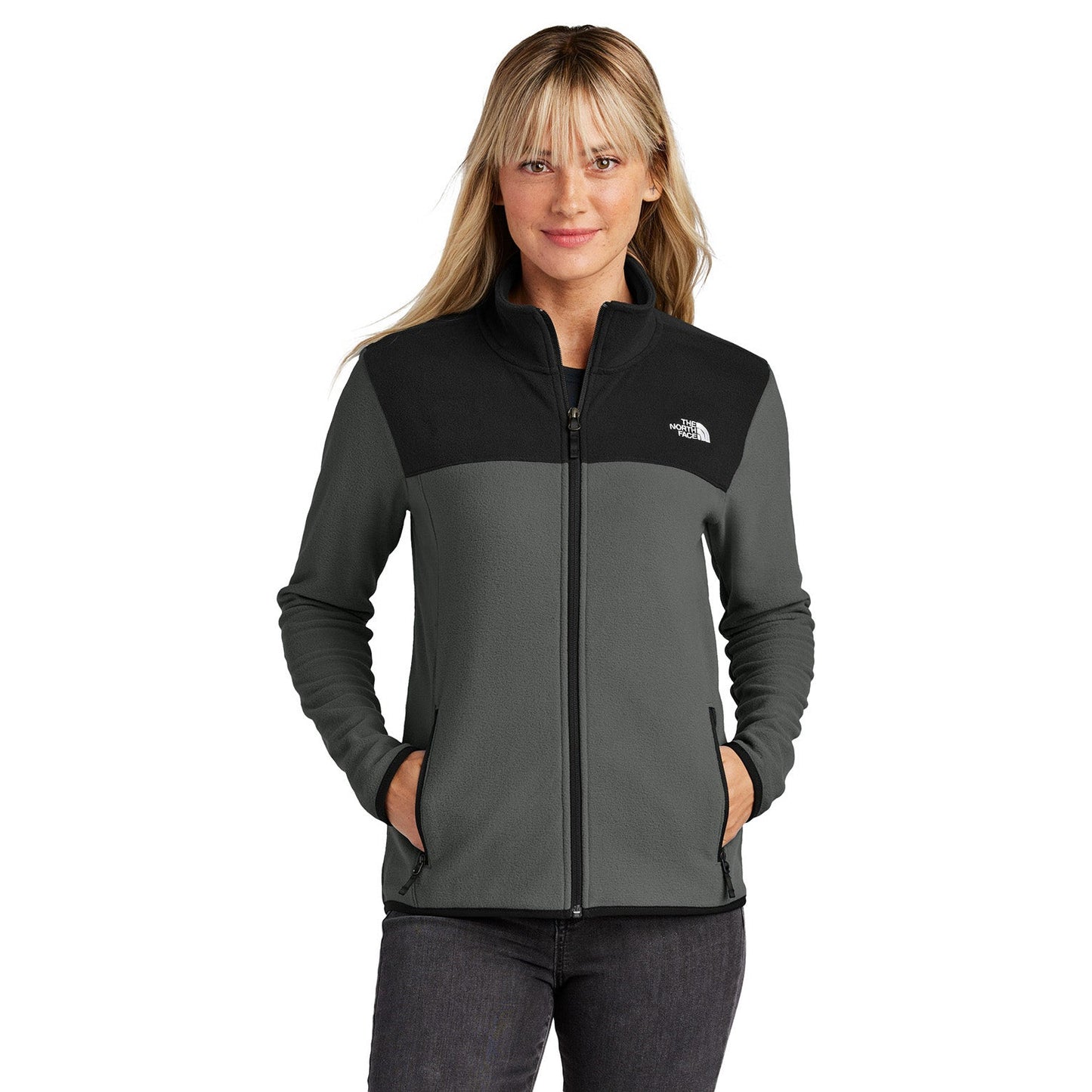 Asphalt Grey Fleece Jacket - The North Face - Stretch Design
