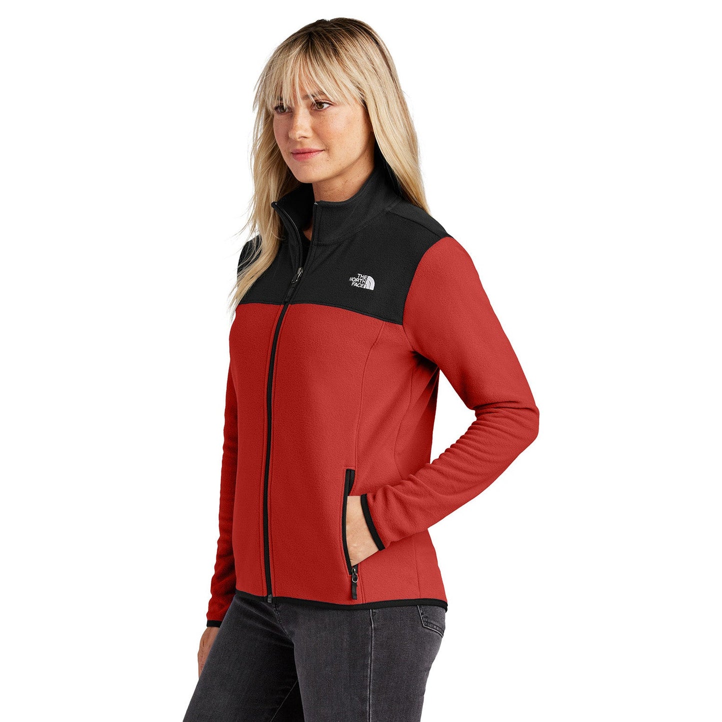 Asphalt Grey Fleece Jacket - The North Face - Stretch Design