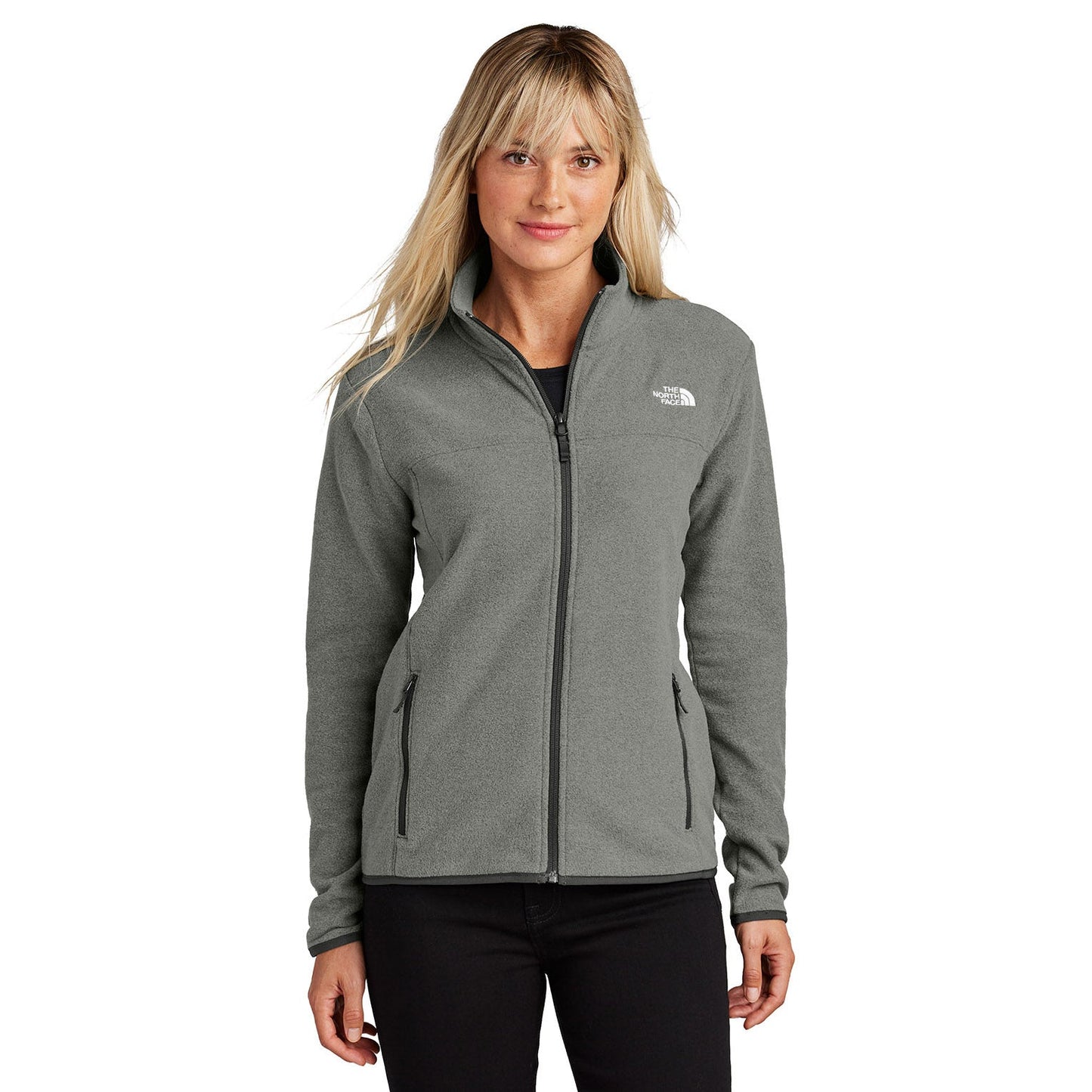 Asphalt Grey Fleece Jacket - The North Face - Stretch Design