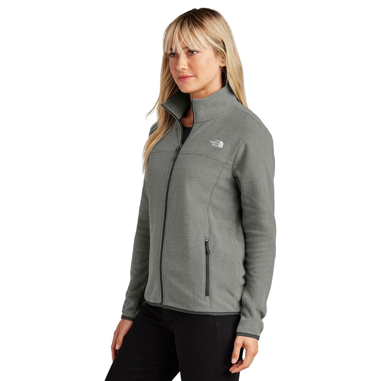 Asphalt Grey Fleece Jacket - The North Face - Stretch Design