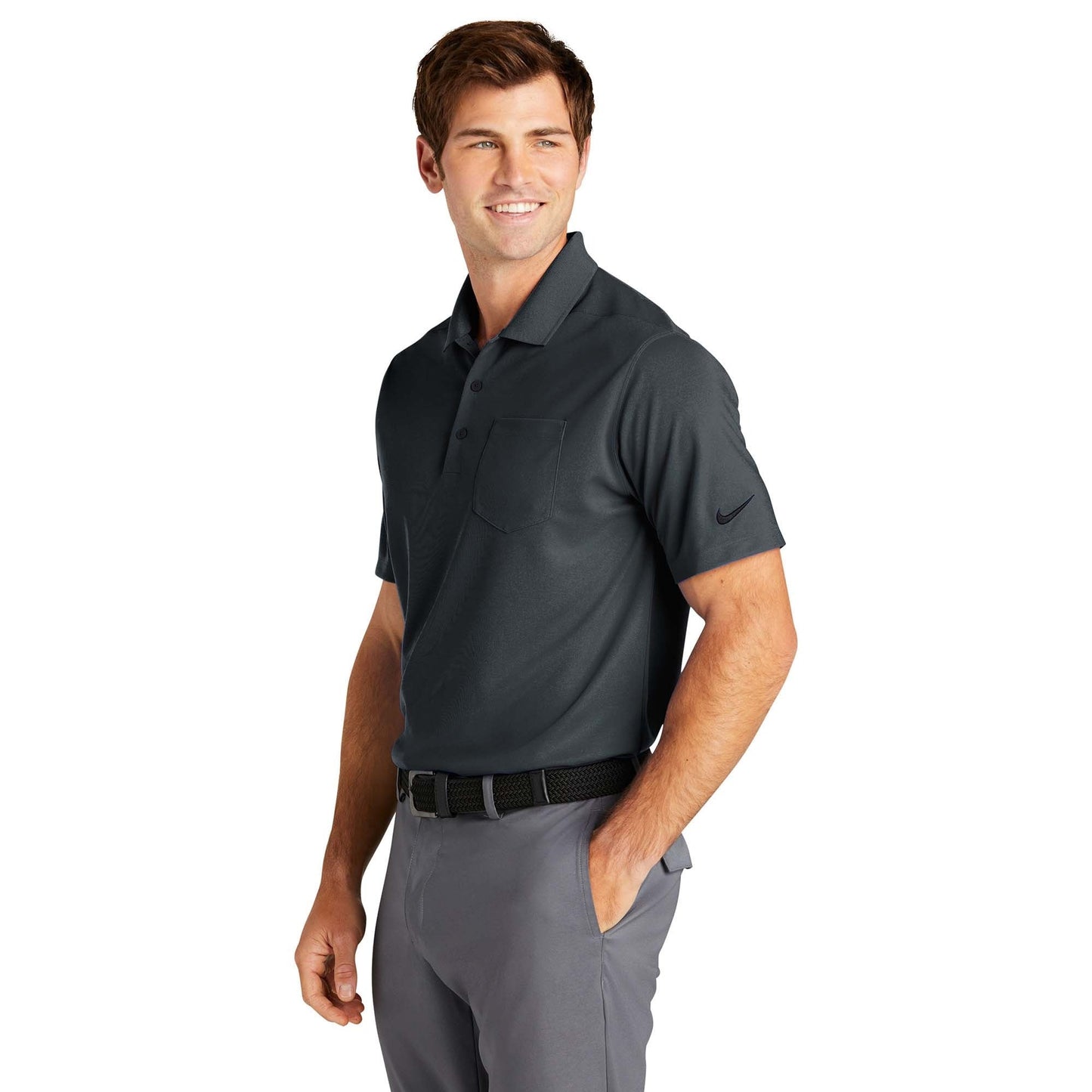 Anthracite Polo Shirt - Nike - Dri-FIT Fabric