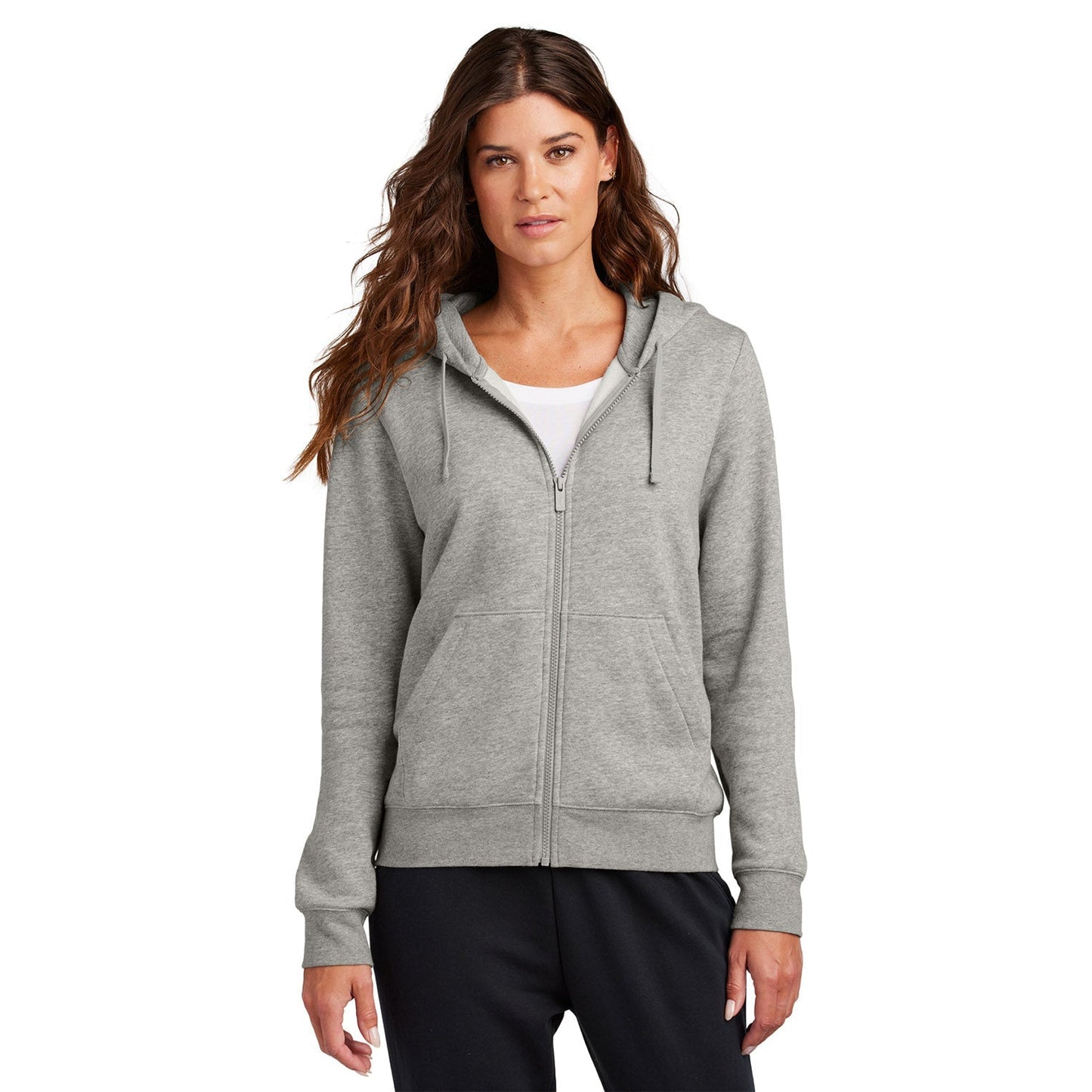 Black Sweatshirts - Nike - Cozy Full-Zip Hoodie - Fleece
