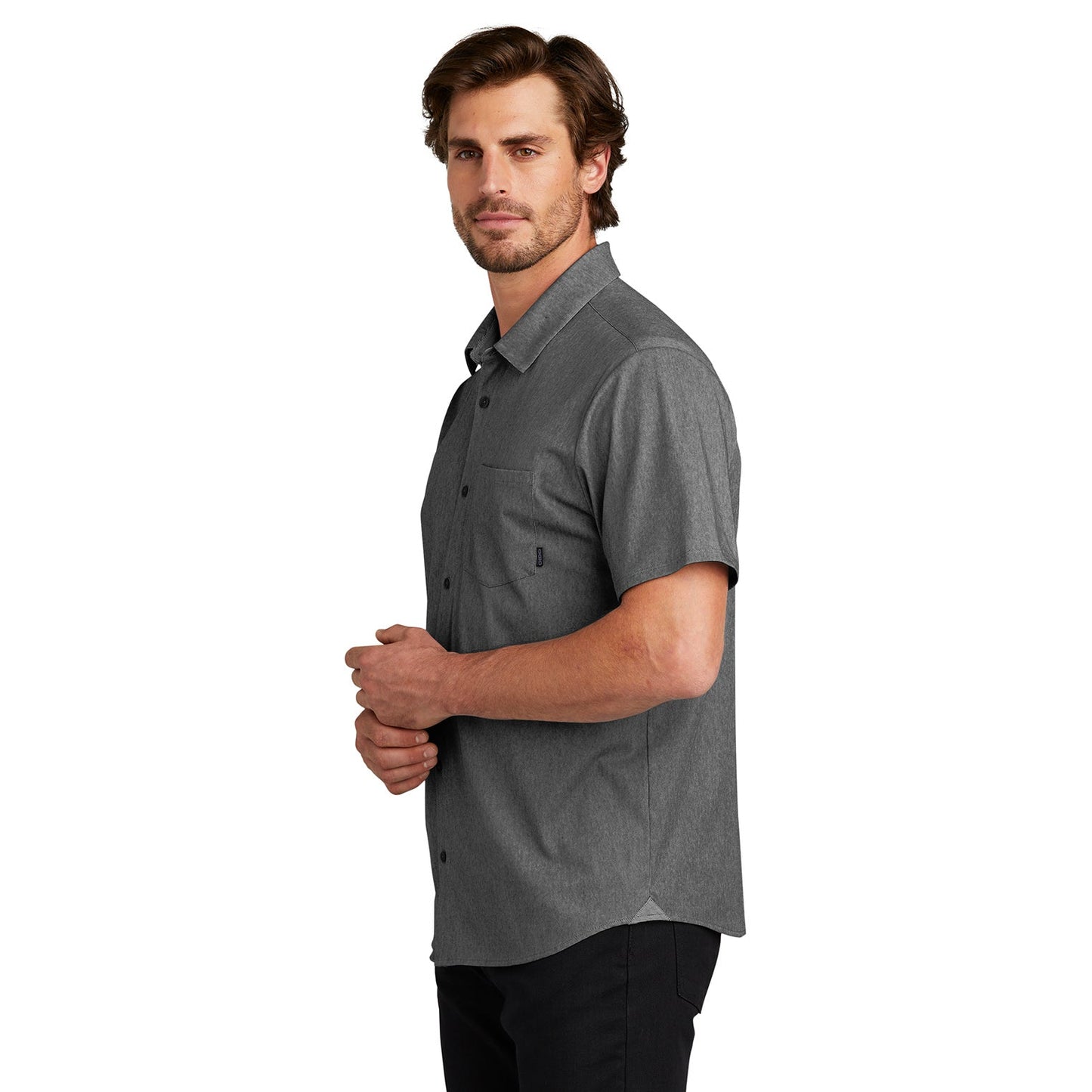 Blacktop Heather Button Up Shirt - OGIO - Mechanical Stretch