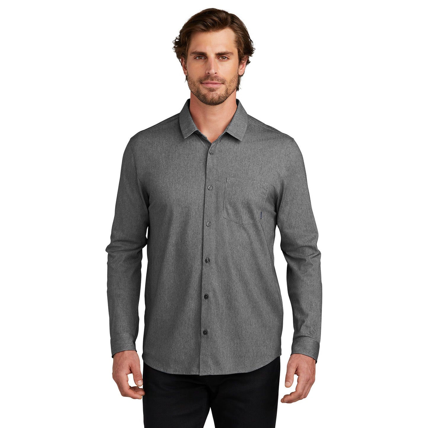 Blacktop Heather Button Up Shirt - OGIO - Stylish Comfort