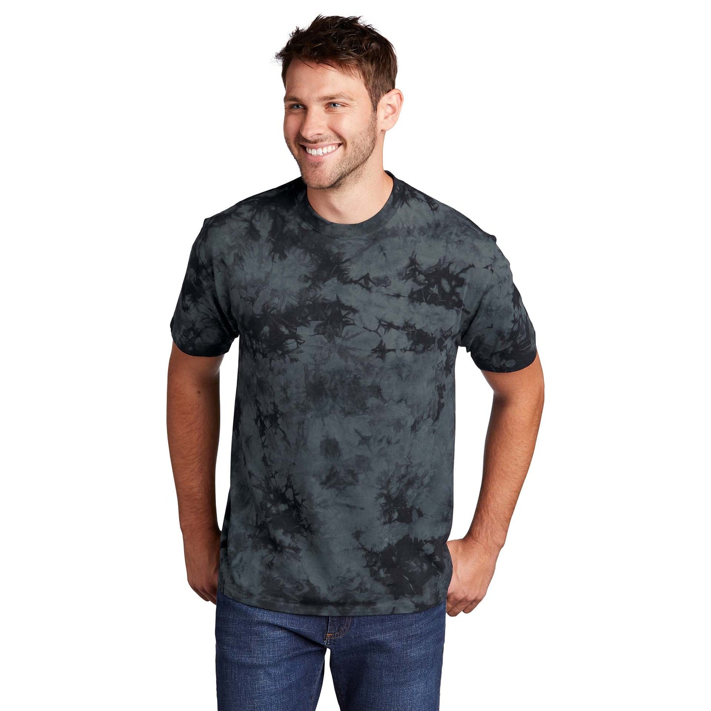 Black Red T-Shirts - Port & Company - Vibrant Tie-Dye
