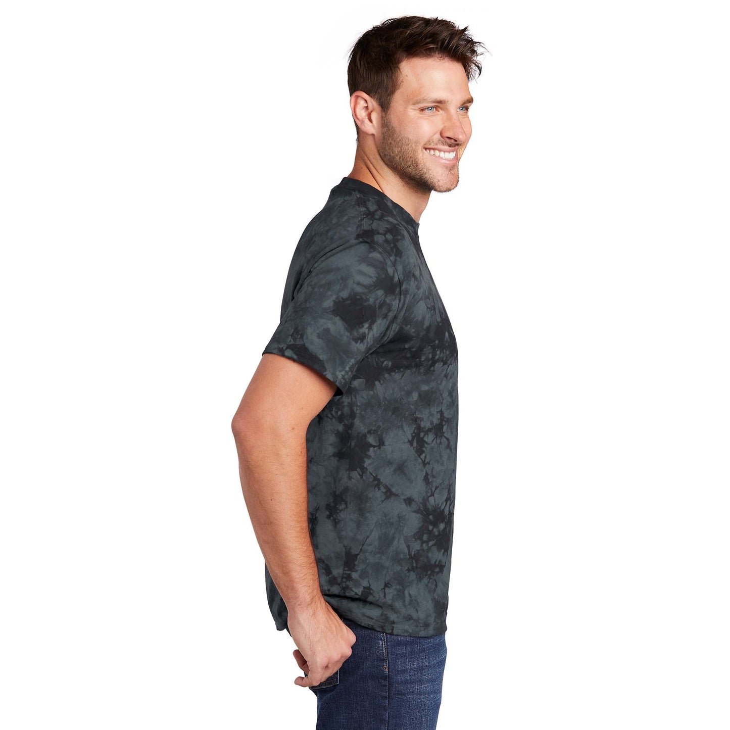 Black Red T-Shirts - Port & Company - Vibrant Tie-Dye
