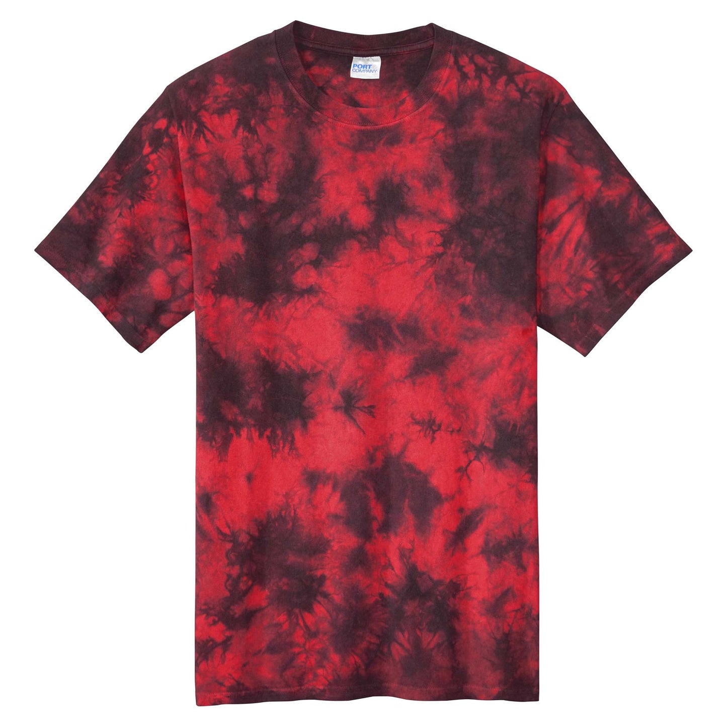 Black Red T-Shirts - Port & Company - Vibrant Tie-Dye