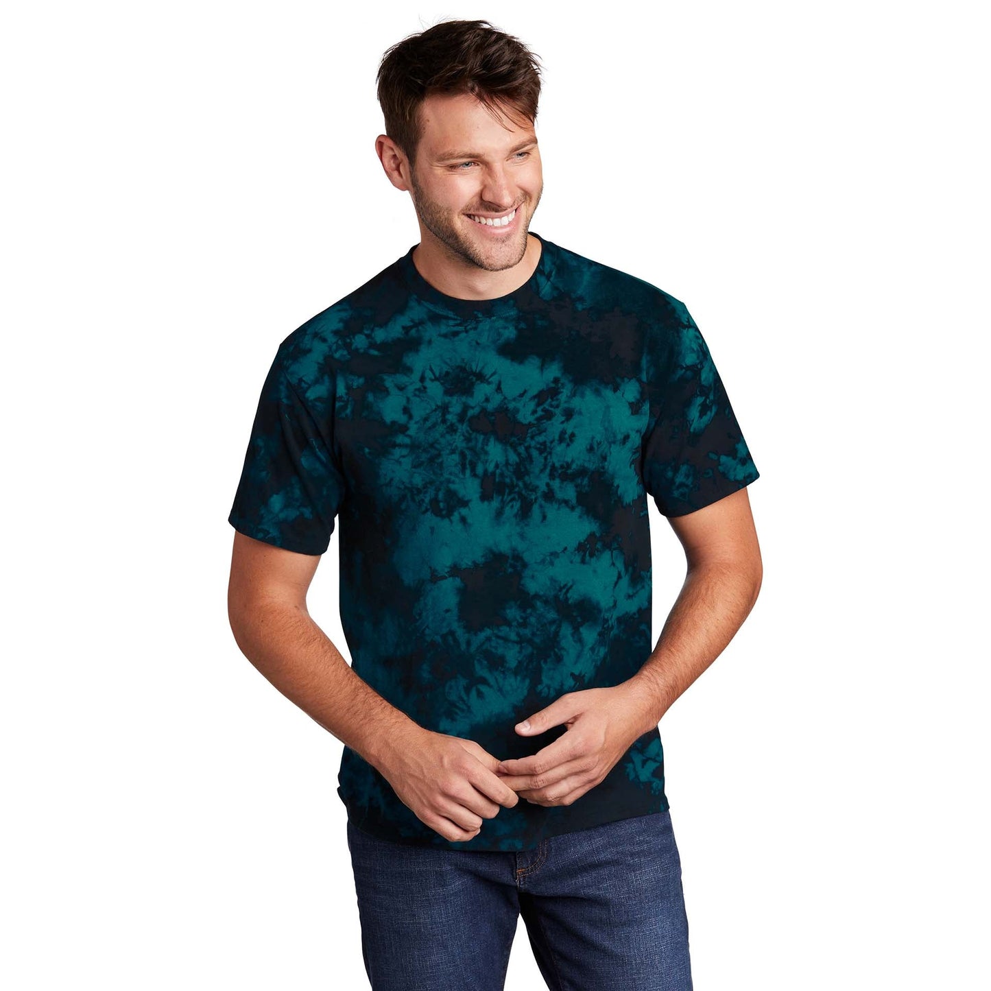 Black Red T-Shirts - Port & Company - Vibrant Tie-Dye
