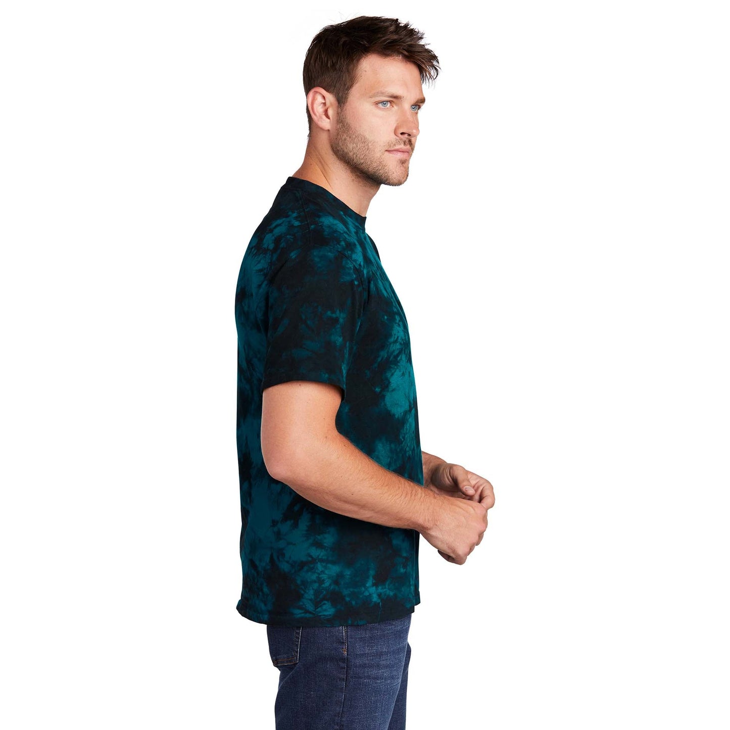 Black Red T-Shirts - Port & Company - Vibrant Tie-Dye