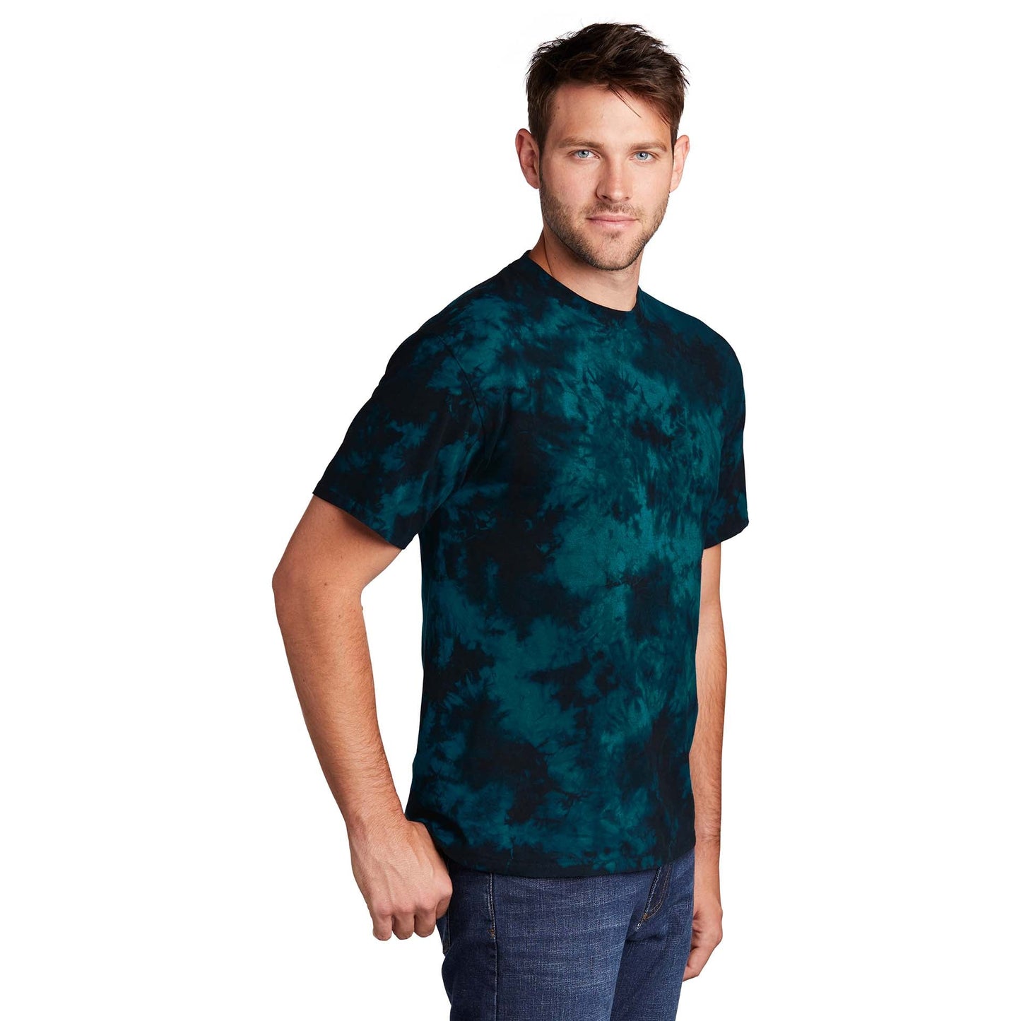 Black Red T-Shirts - Port & Company - Vibrant Tie-Dye