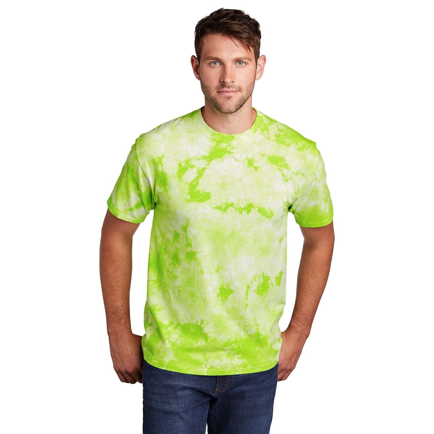 Black Red T-Shirts - Port & Company - Vibrant Tie-Dye