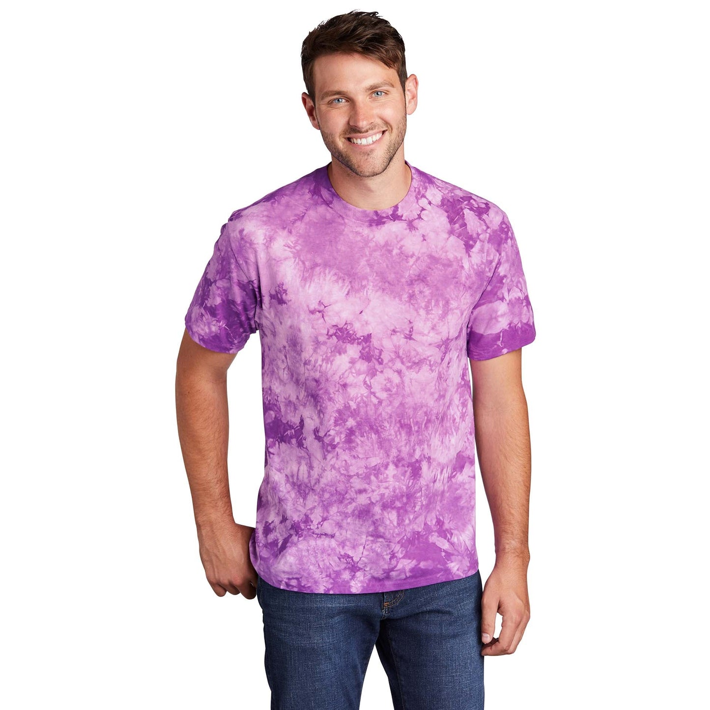 Black Red T-Shirts - Port & Company - Vibrant Tie-Dye