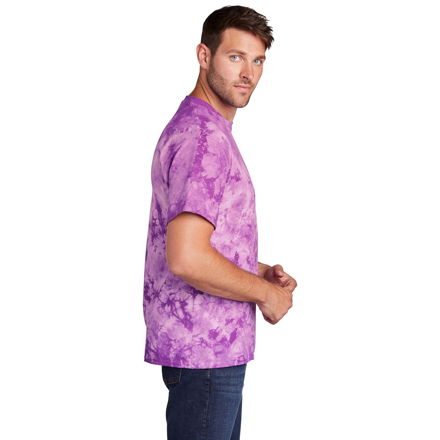 Black Red T-Shirts - Port & Company - Vibrant Tie-Dye