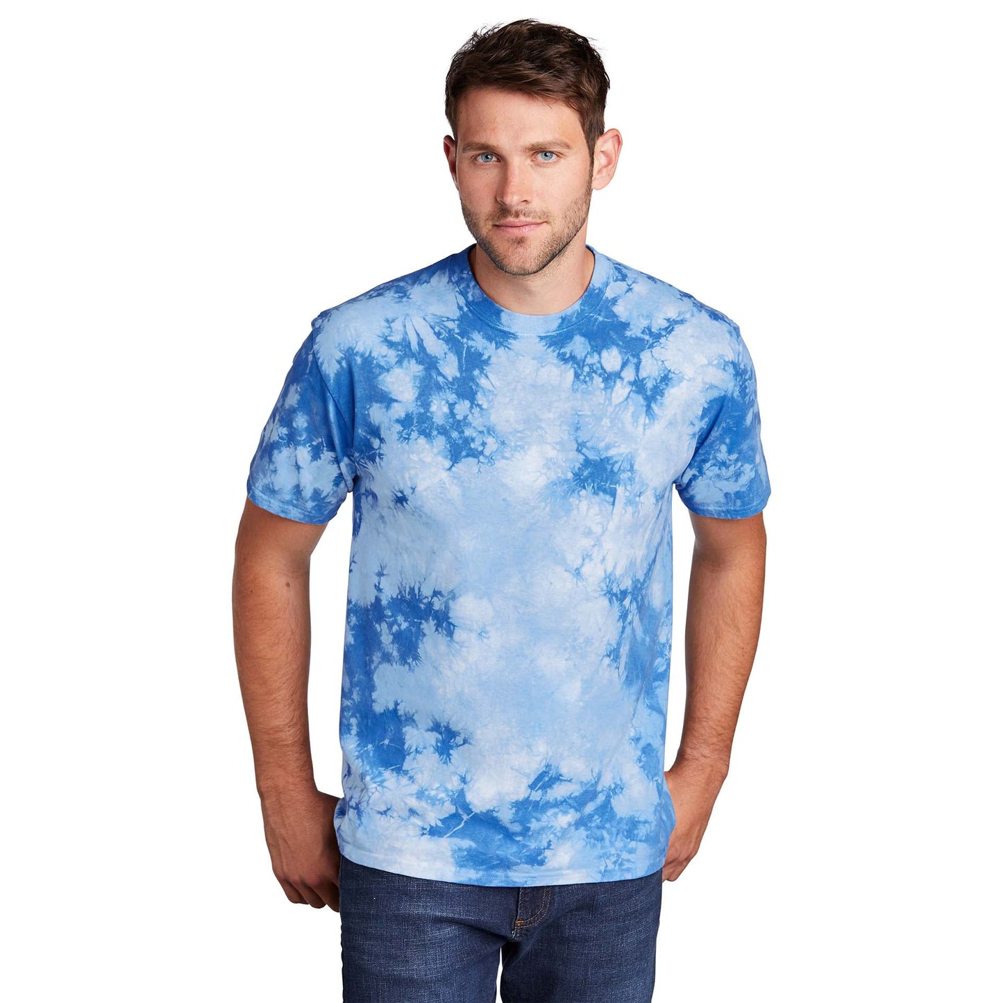 Black Red T-Shirts - Port & Company - Vibrant Tie-Dye