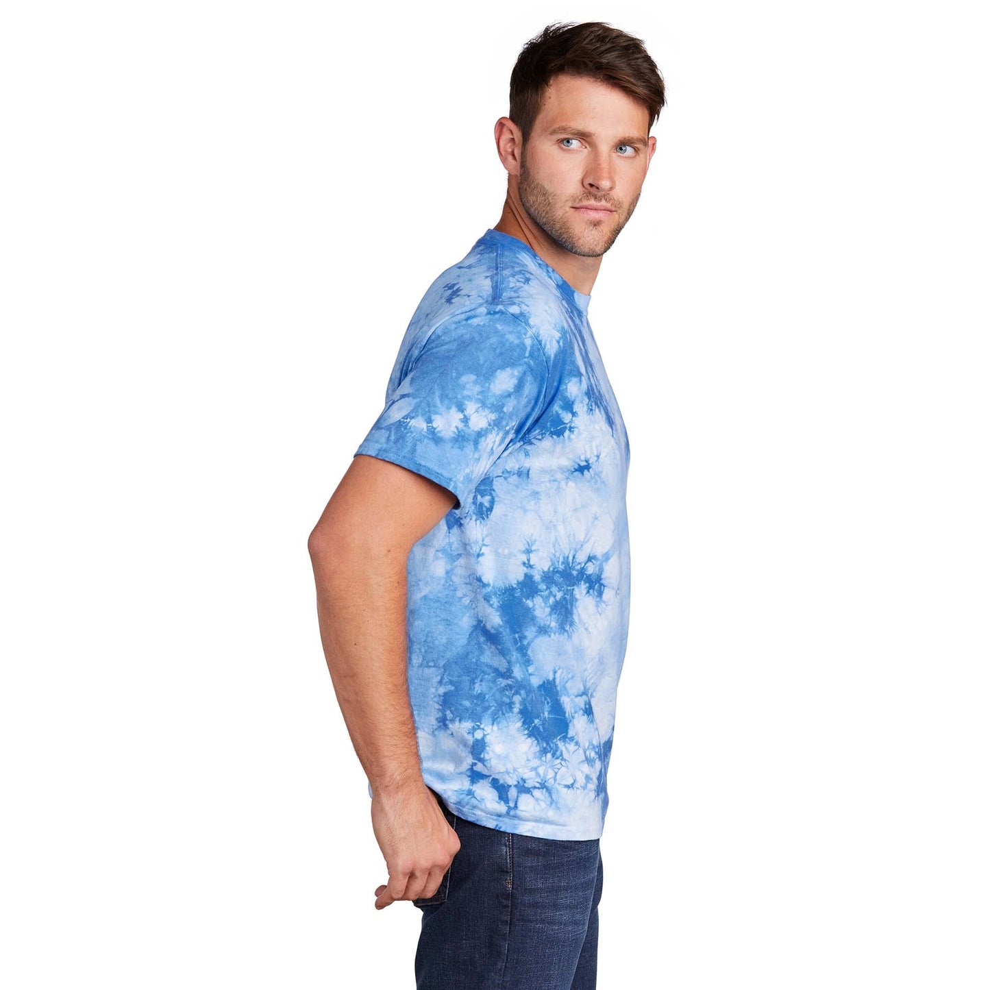Black Red T-Shirts - Port & Company - Vibrant Tie-Dye