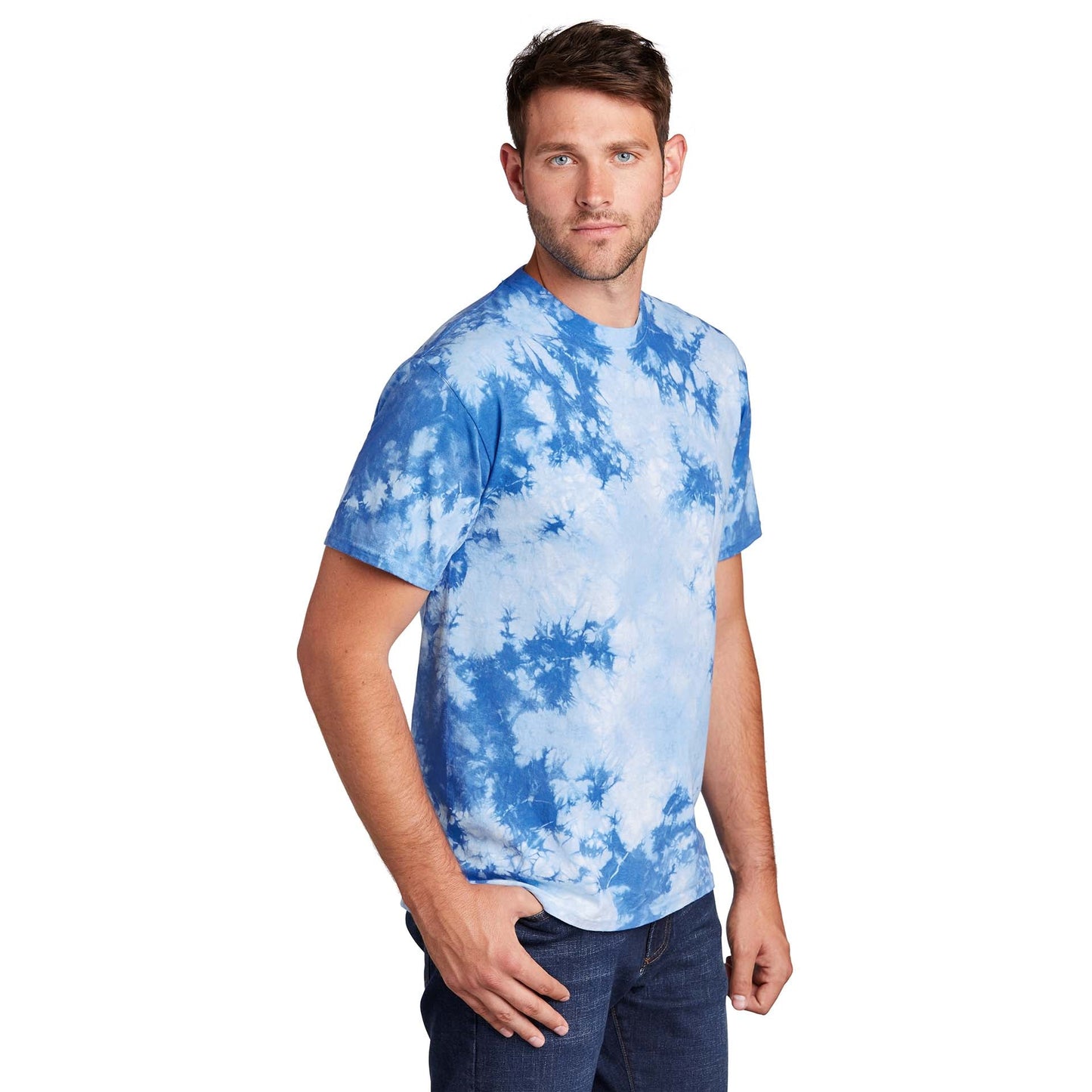 Black Red T-Shirts - Port & Company - Vibrant Tie-Dye