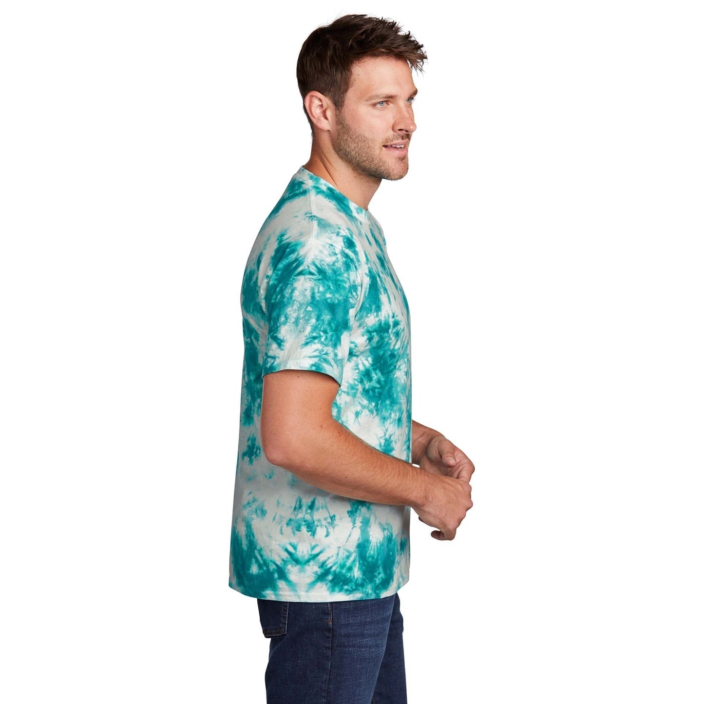 Black Red T-Shirts - Port & Company - Vibrant Tie-Dye