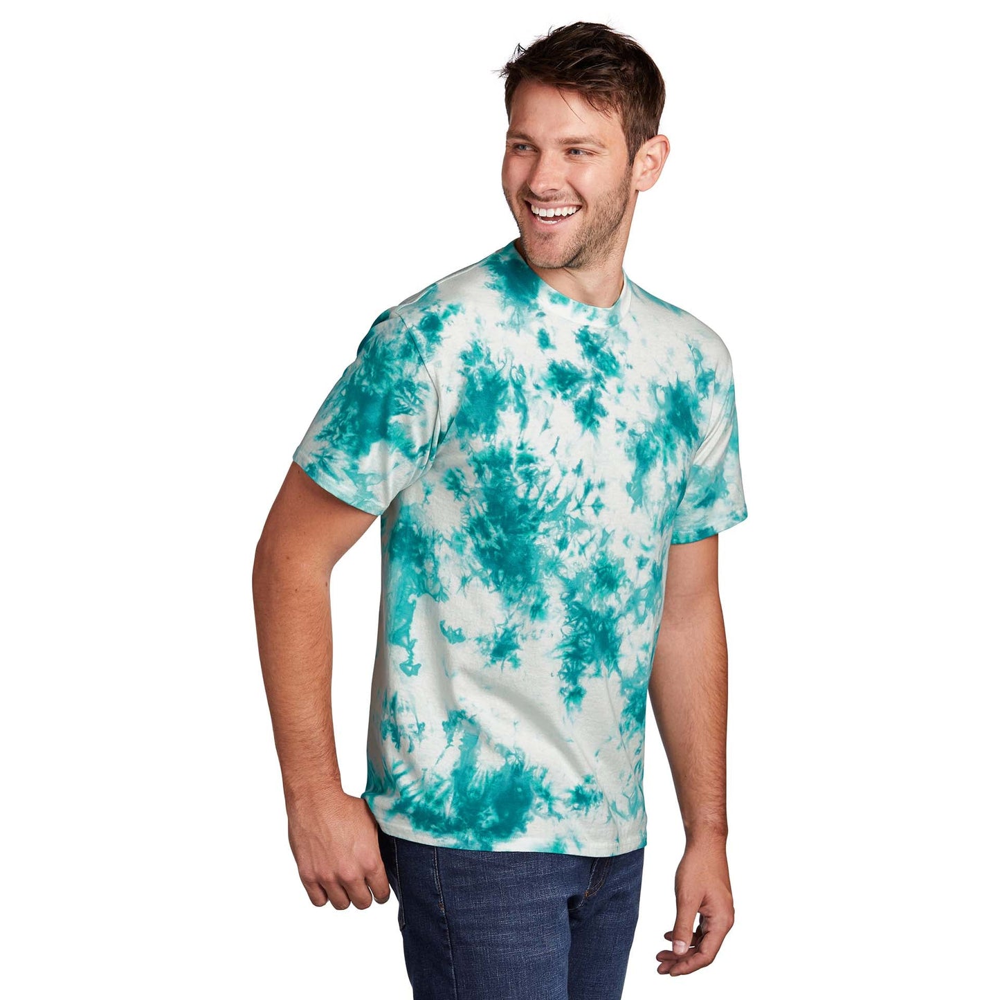 Black Red T-Shirts - Port & Company - Vibrant Tie-Dye