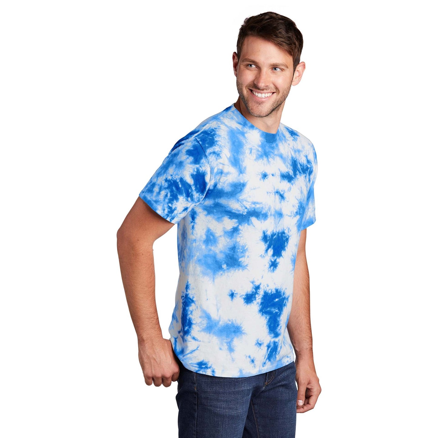 Black Red T-Shirts - Port & Company - Vibrant Tie-Dye