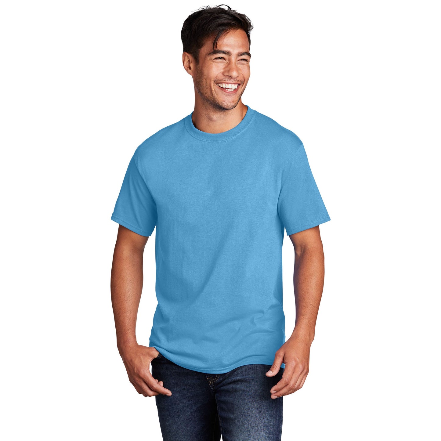 Aquatic Blue T-Shirt - Port & Company - Soft Cotton
