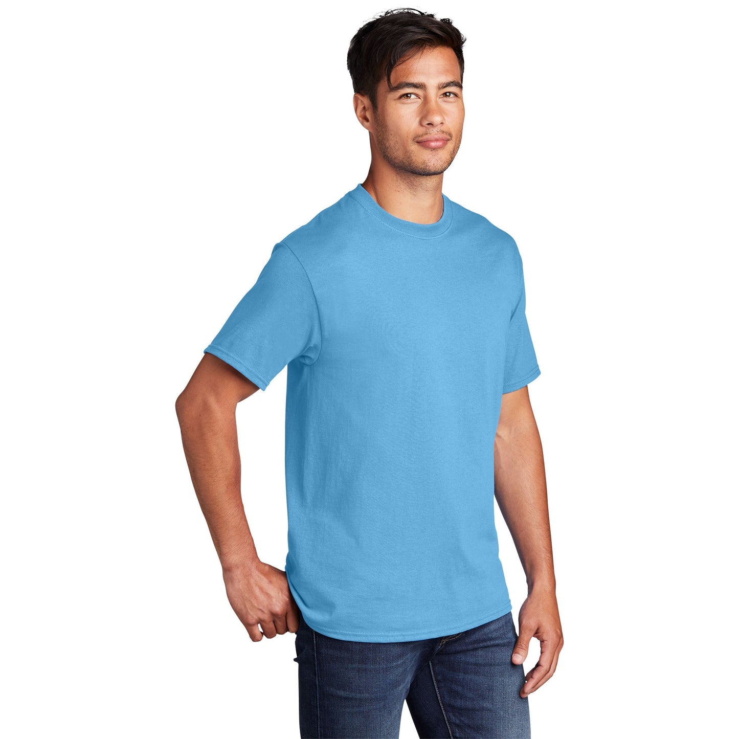Aquatic Blue T-Shirt - Port & Company - Soft Cotton