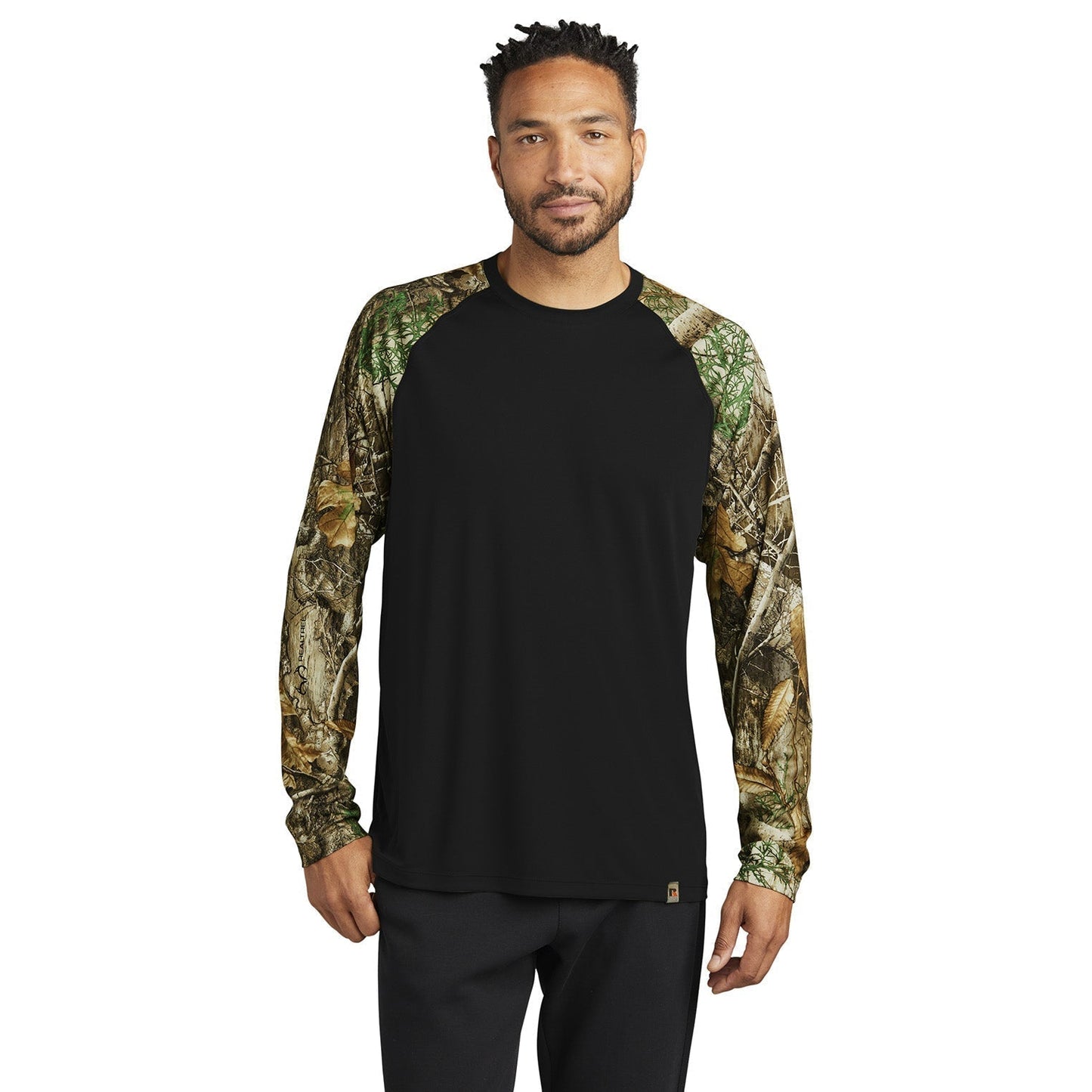 Black Colorblock Tee - Russell Outdoors - Moisture Wicking