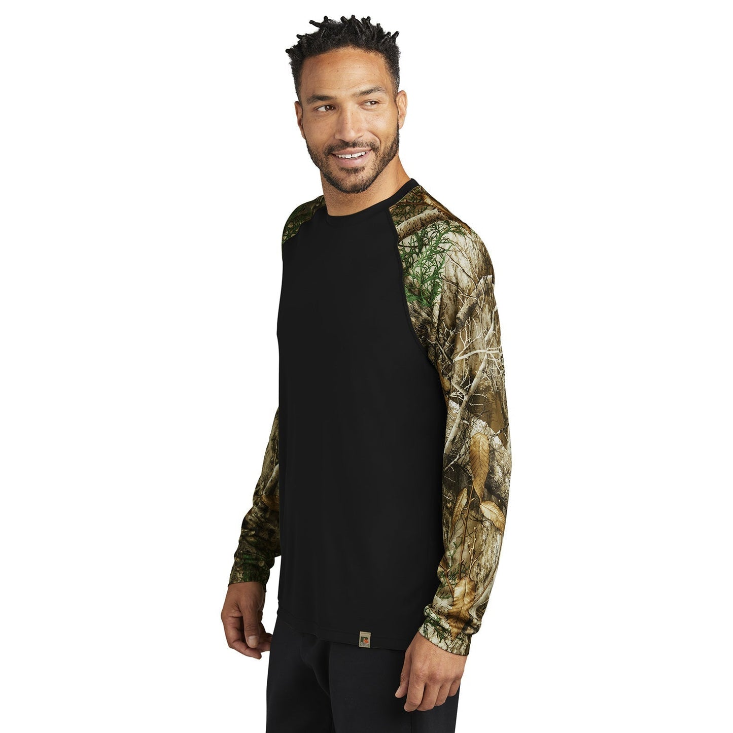 Black Colorblock Tee - Russell Outdoors - Moisture Wicking