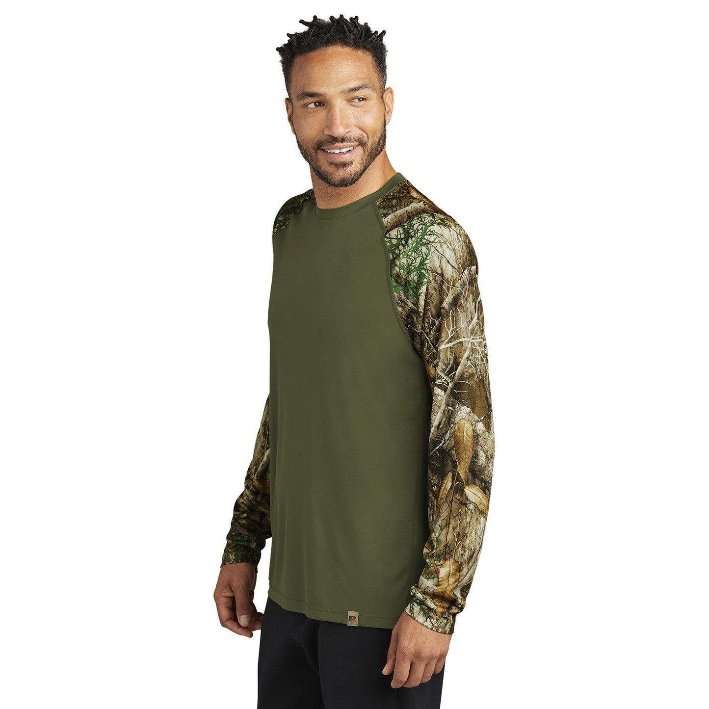 Black Colorblock Tee - Russell Outdoors - Moisture Wicking