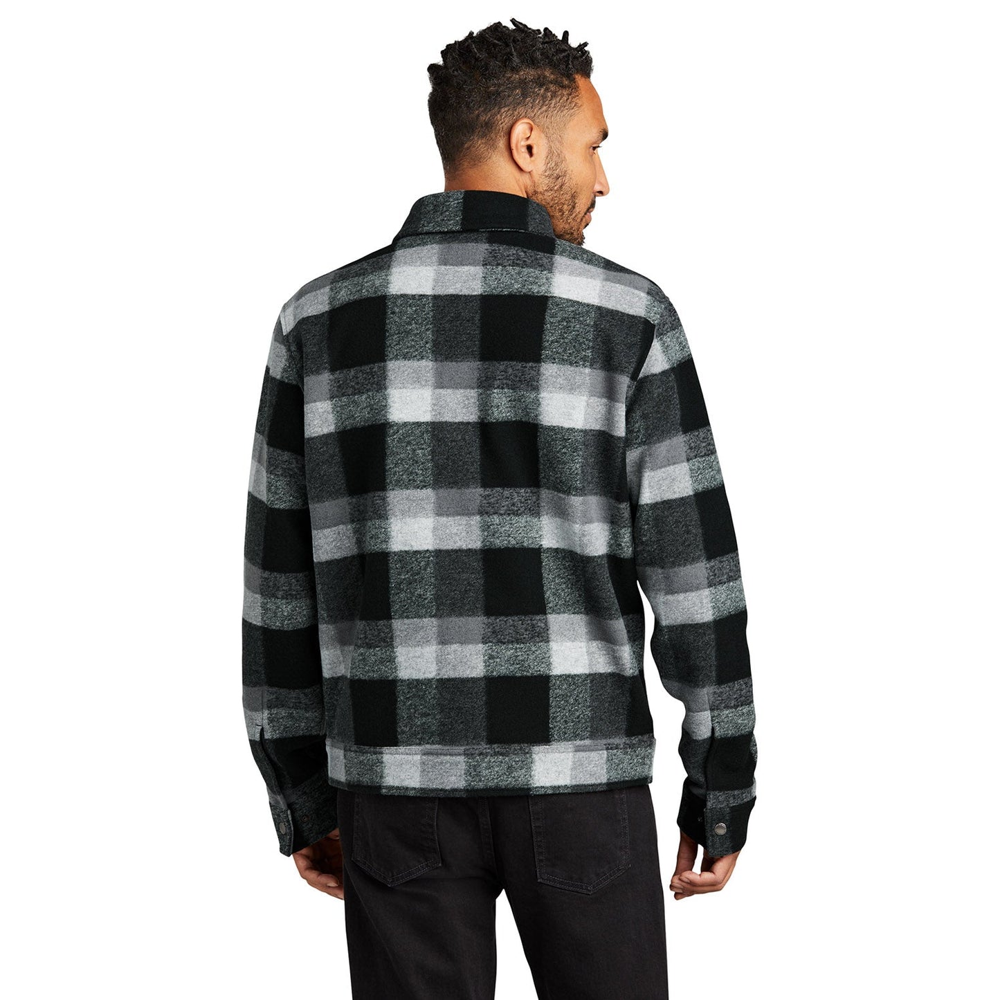 Deep Black Plaid Jacket - Russell Outdoors - Comfortable Fit