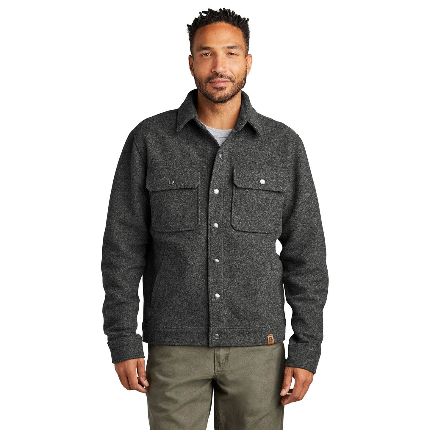 Deep Black Plaid Jacket - Russell Outdoors - Comfortable Fit