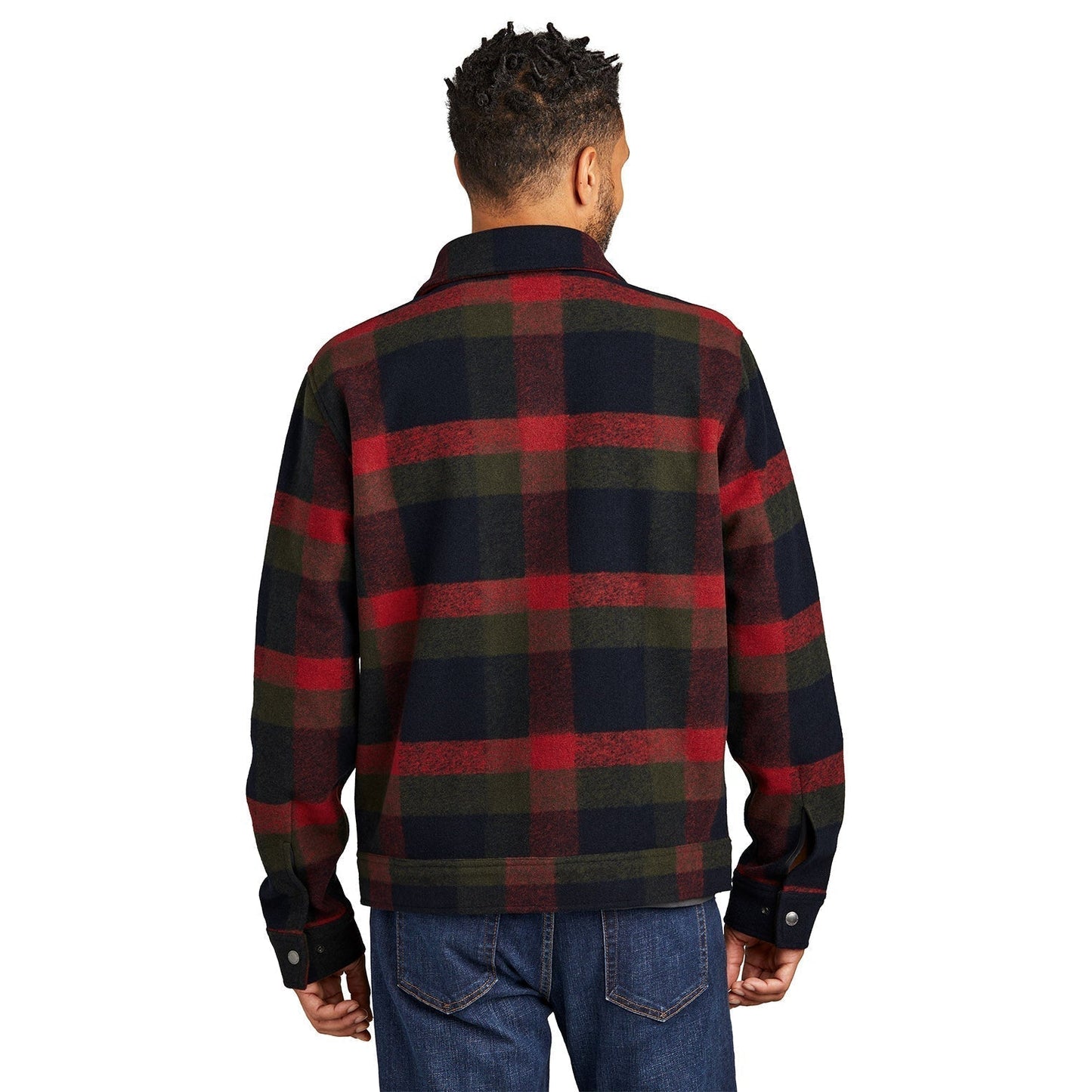 Deep Black Plaid Jacket - Russell Outdoors - Comfortable Fit