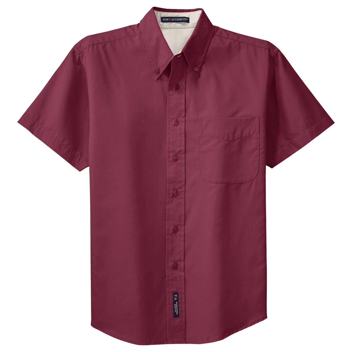 Black/Light Stone Button Up Shirt - Port Authority - Easy Care