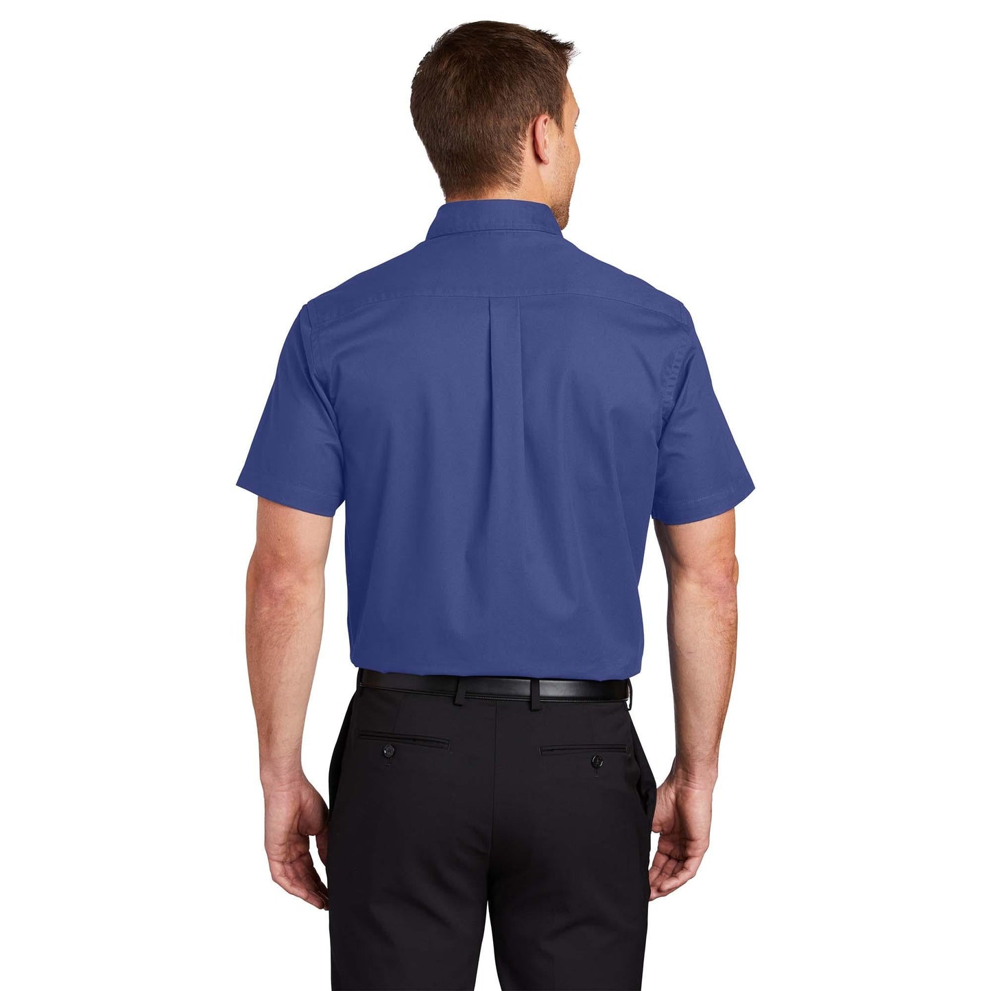 Black/Light Stone Button Up Shirt - Port Authority - Easy Care