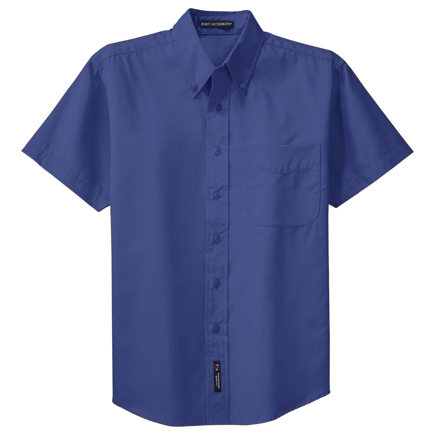 Black/Light Stone Button Up Shirt - Port Authority - Easy Care