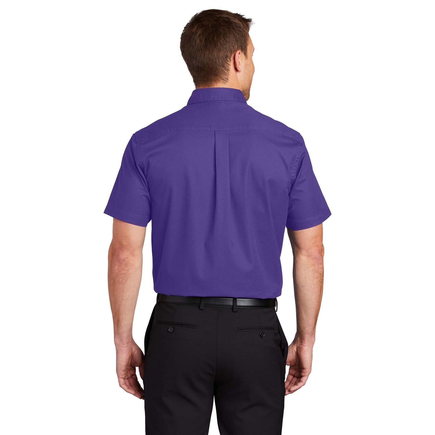 Black/Light Stone Button Up Shirt - Port Authority - Easy Care