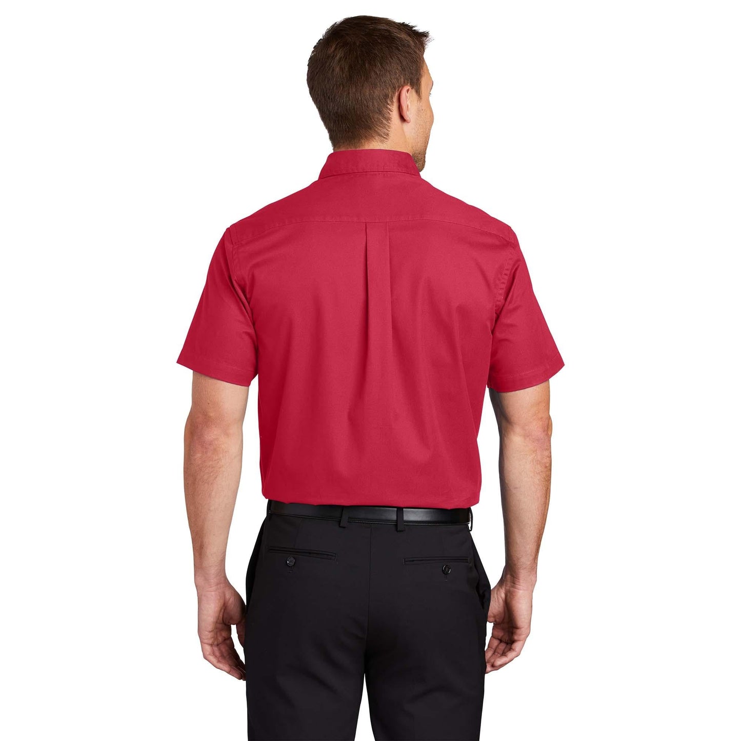 Black/Light Stone Button Up Shirt - Port Authority - Easy Care